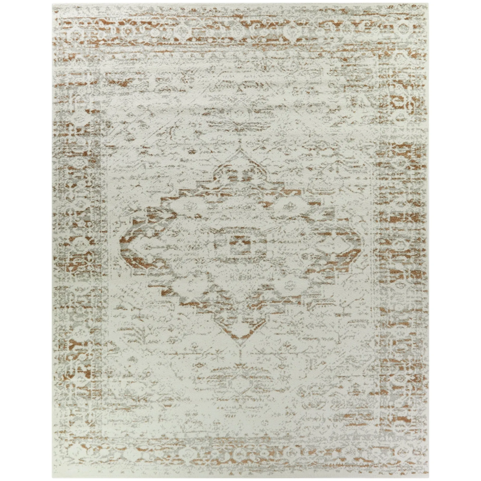 Nafisa Distressed Medallion Area Rug