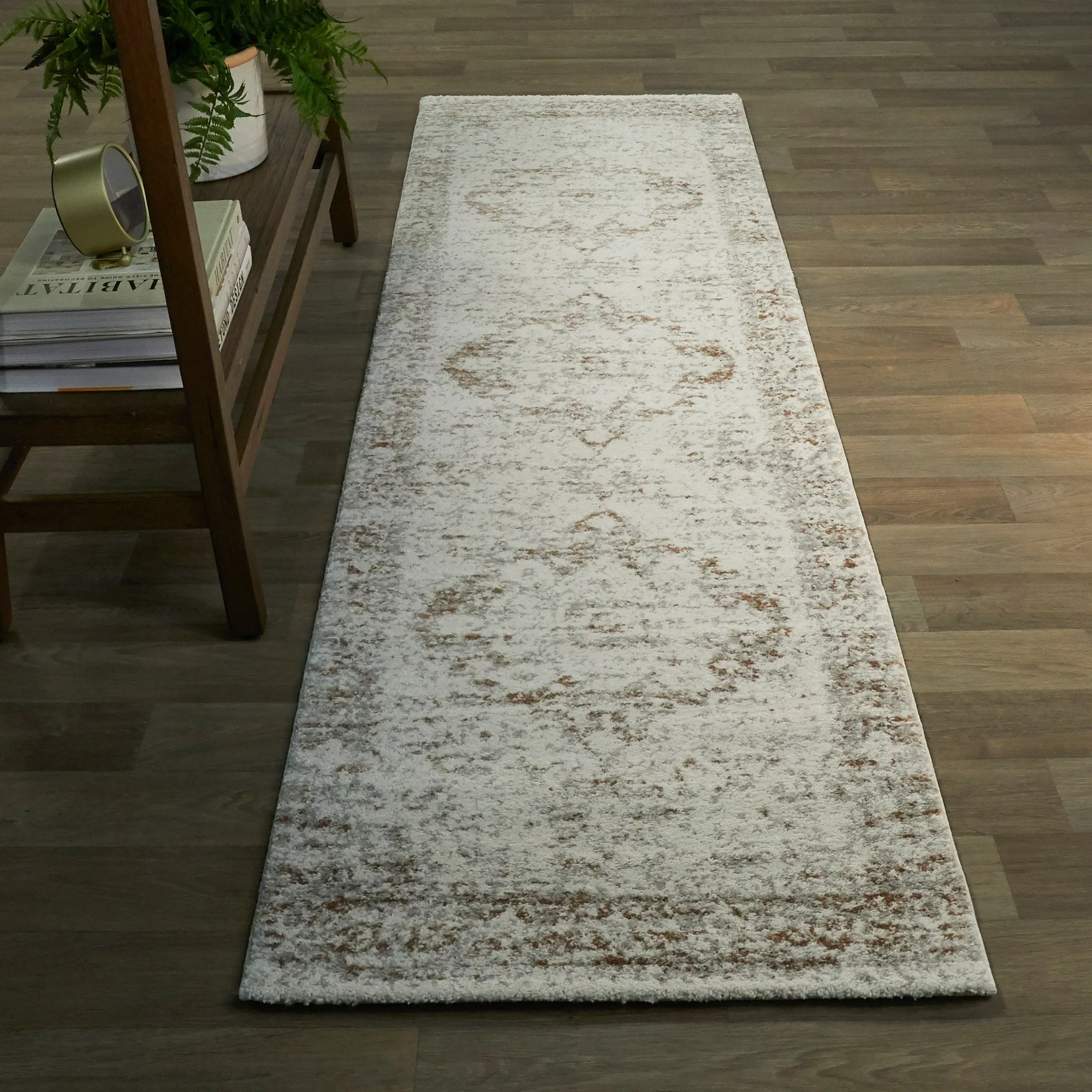 Nafisa Distressed Medallion Area Rug