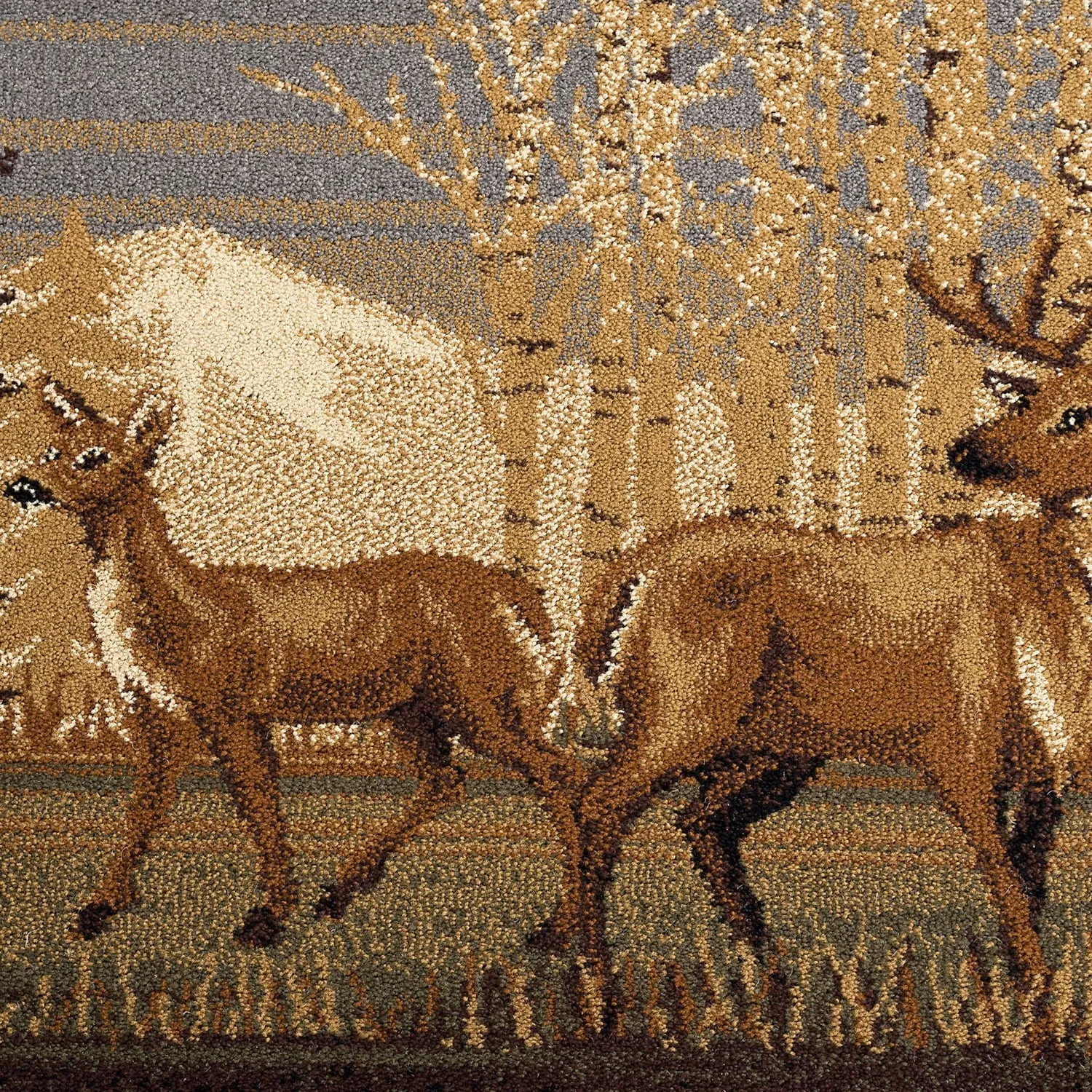 Natural Lodge Novelty Graphic Indoor Area Rug