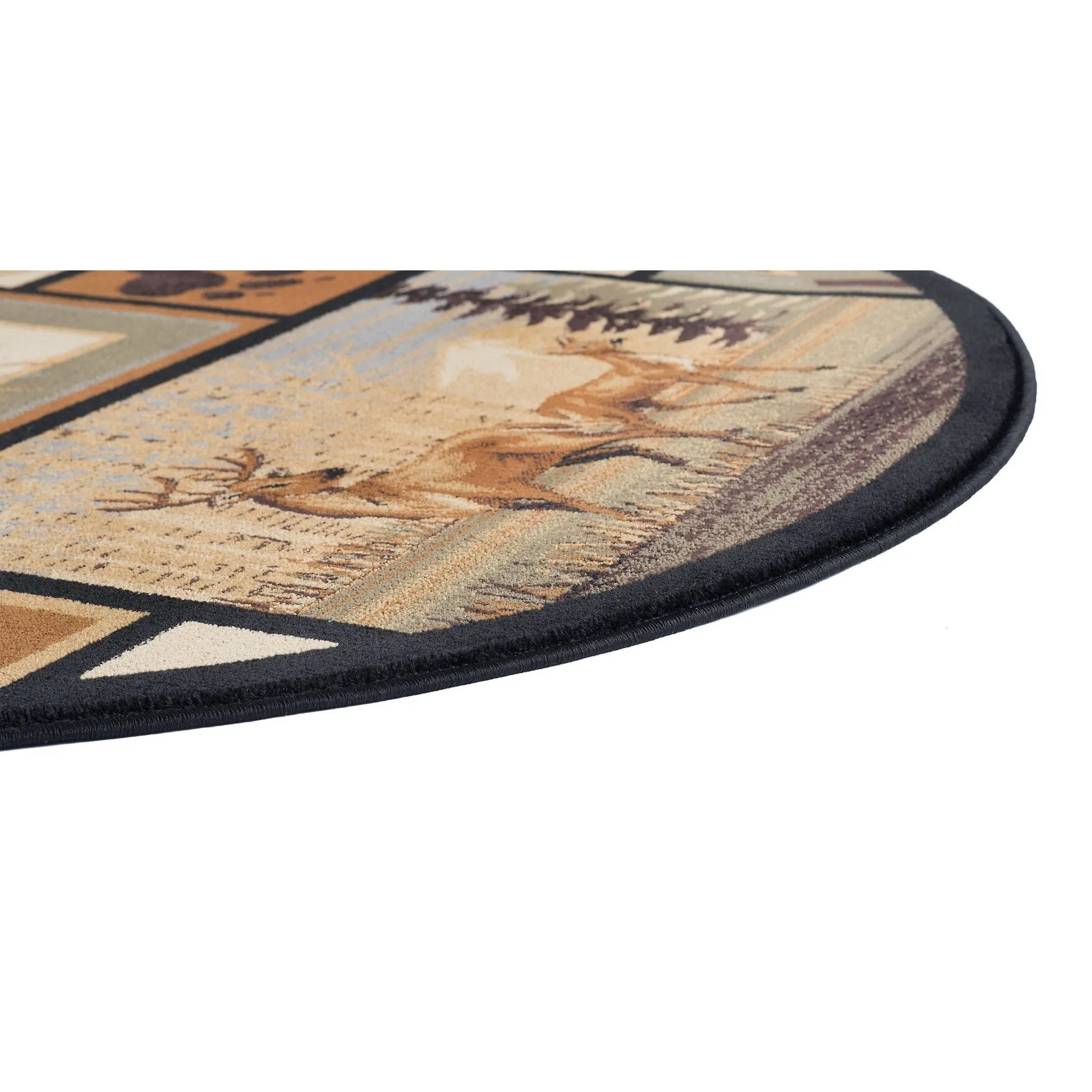 Natural Lodge Novelty Graphic Indoor Area Rug