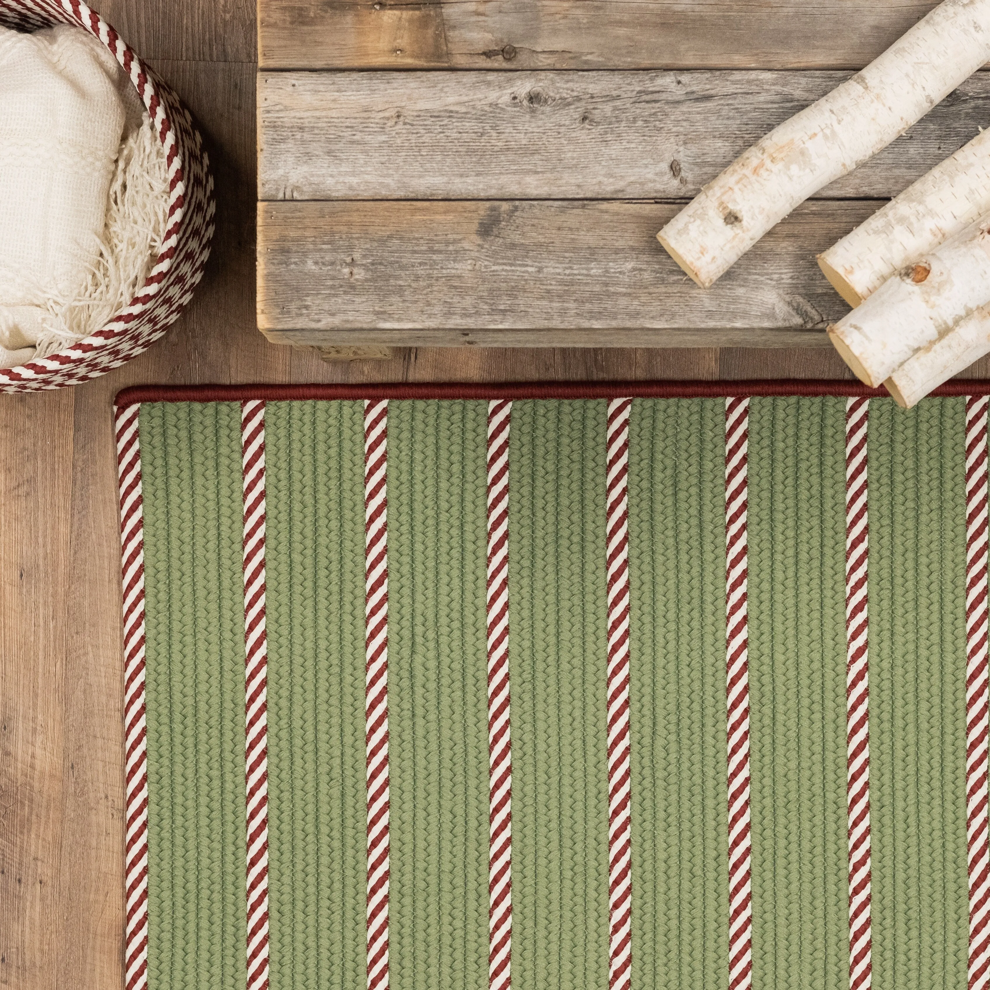 Naughty Elf Stripe Christmas Rug