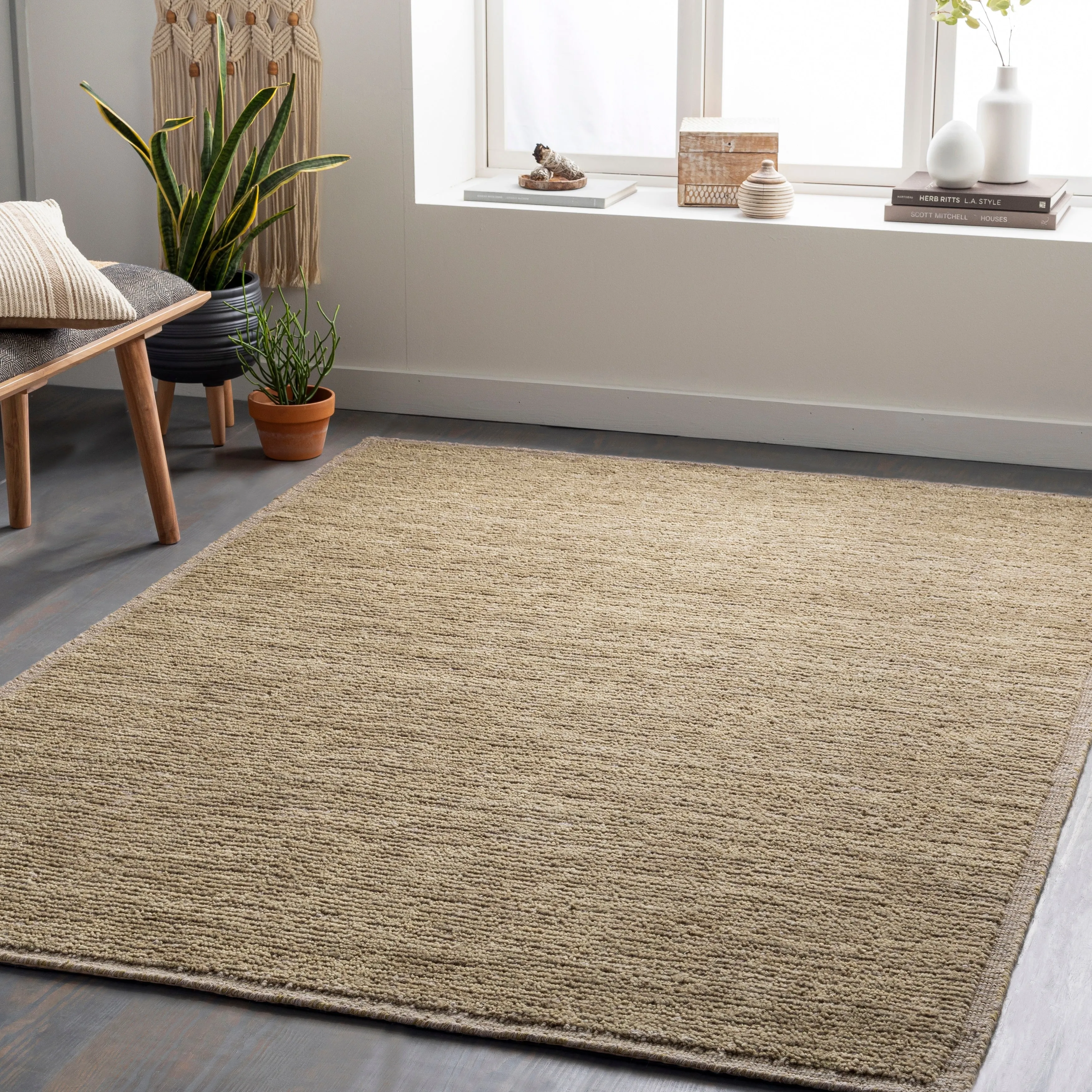 Neve Handmade Modern Textured Wool Area Rug