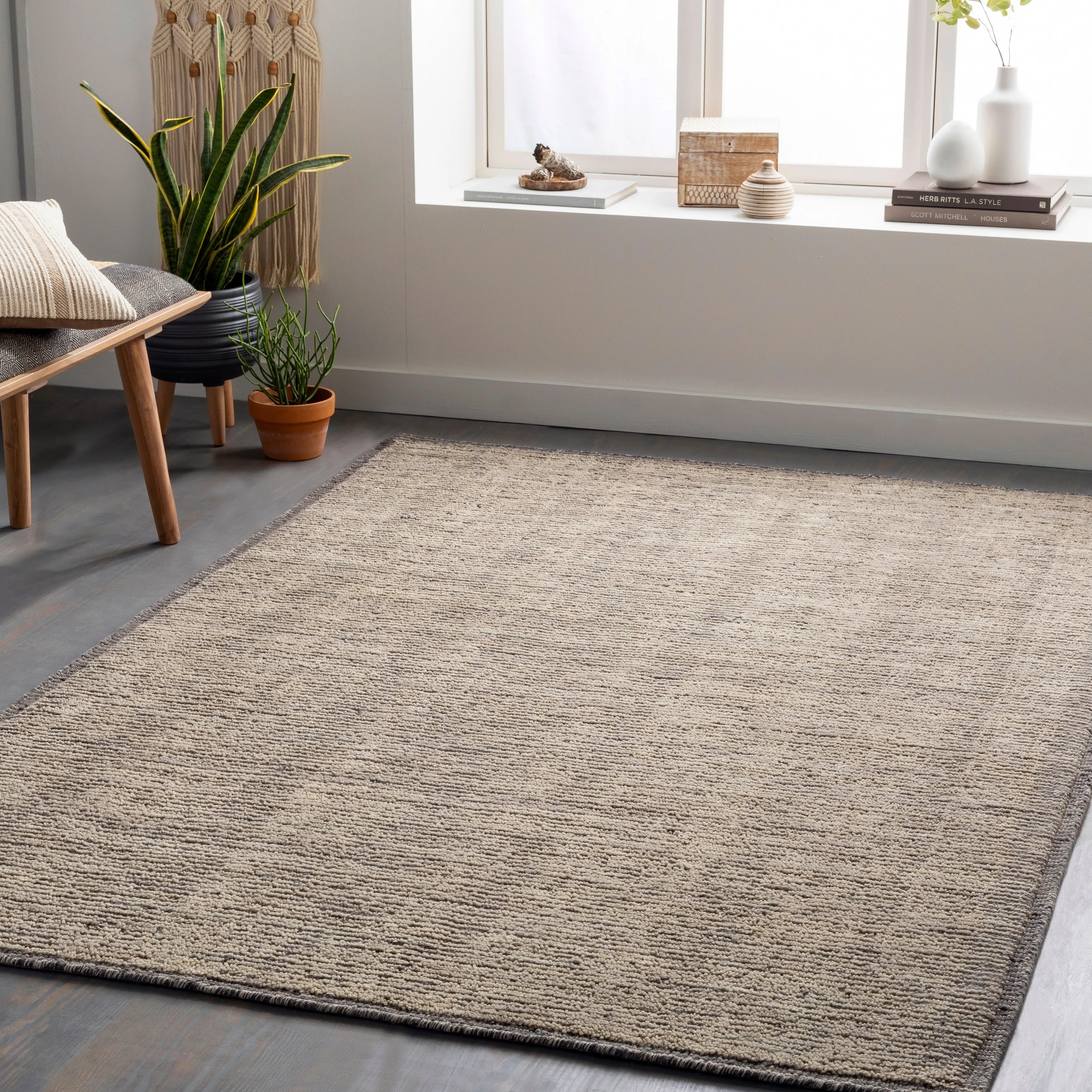 Neve Handmade Modern Textured Wool Area Rug