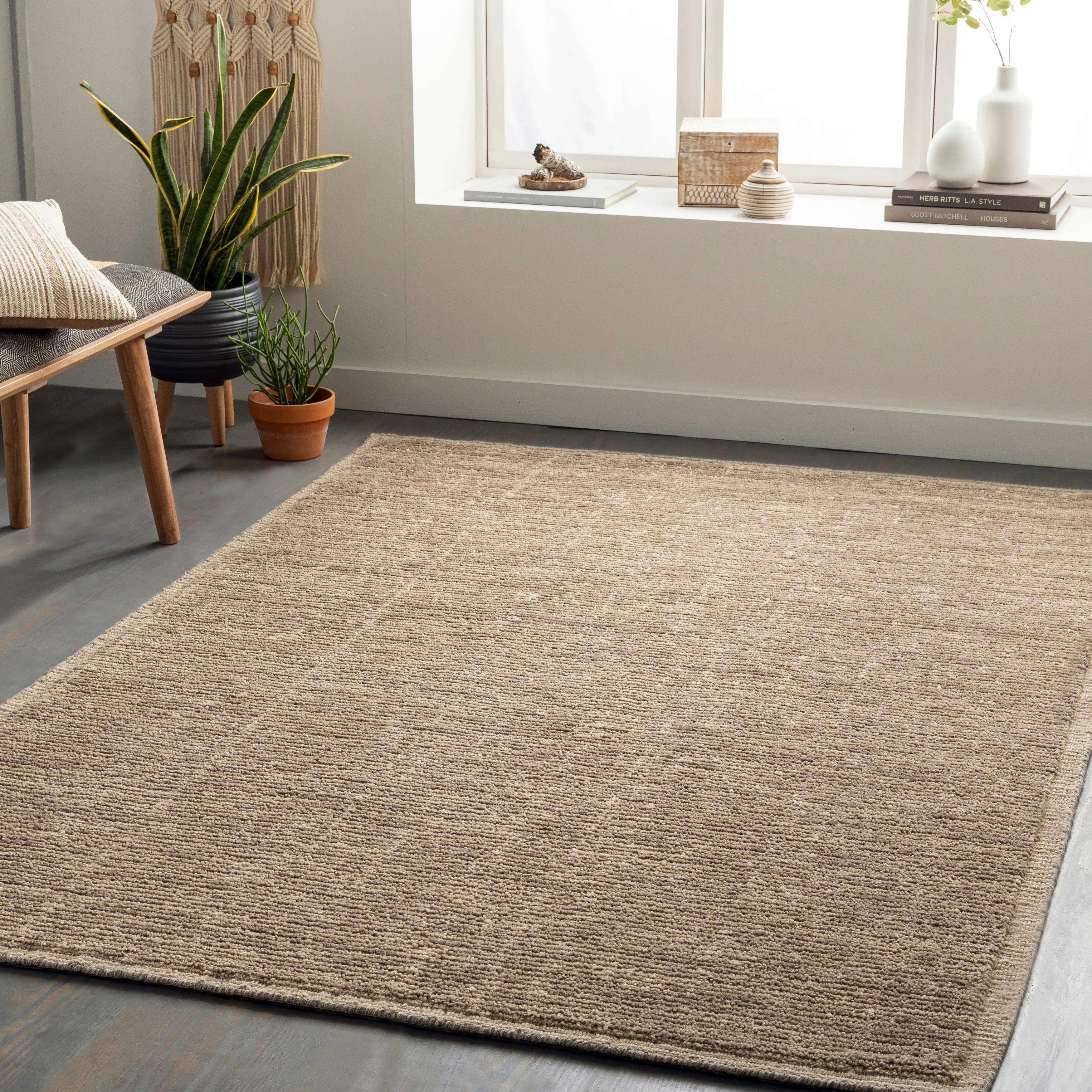 Neve Handmade Modern Textured Wool Area Rug