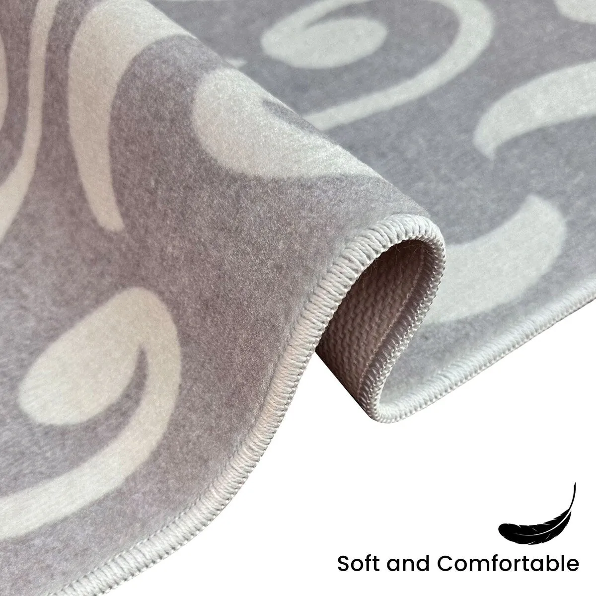 Non Skid Washable Kitchen Runner Rugs Set of 2 - Area Rugs for Kitchen. Laundry Room - Set of 2