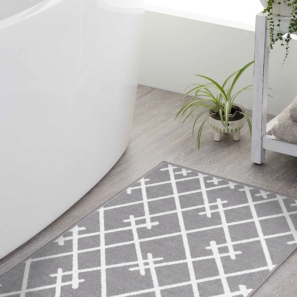 Non Skid Washable Kitchen Runner Rugs Set of 2 - Area Rugs for Kitchen. Laundry Room - Set of 2
