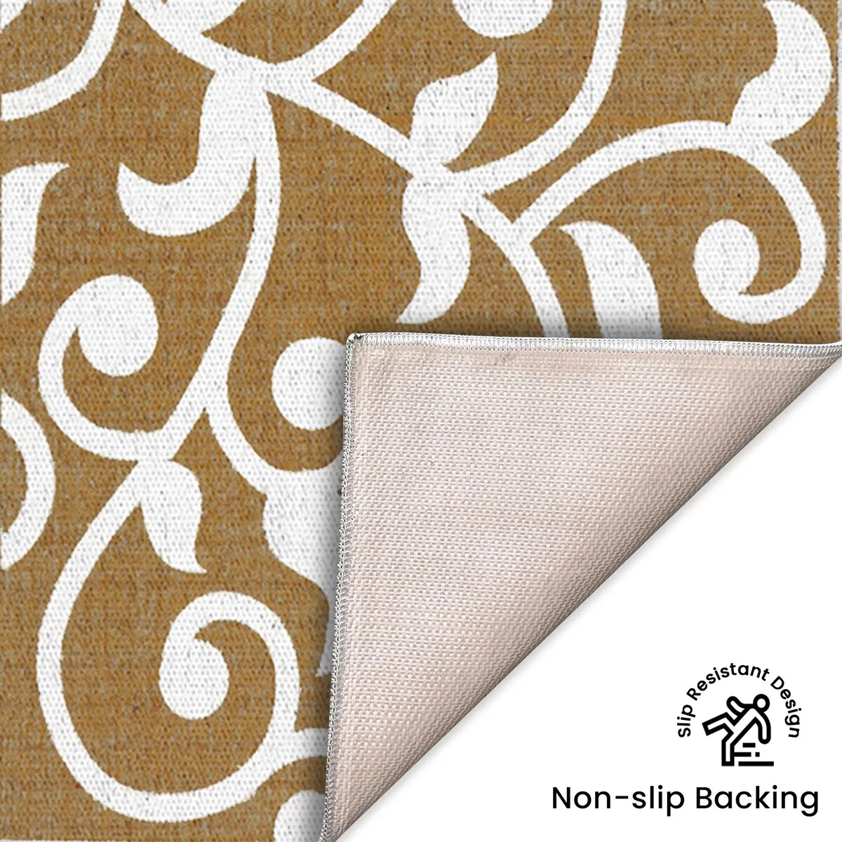 Non Skid Washable Kitchen Runner Rugs Set of 2 - Area Rugs for Kitchen. Laundry Room - Set of 2