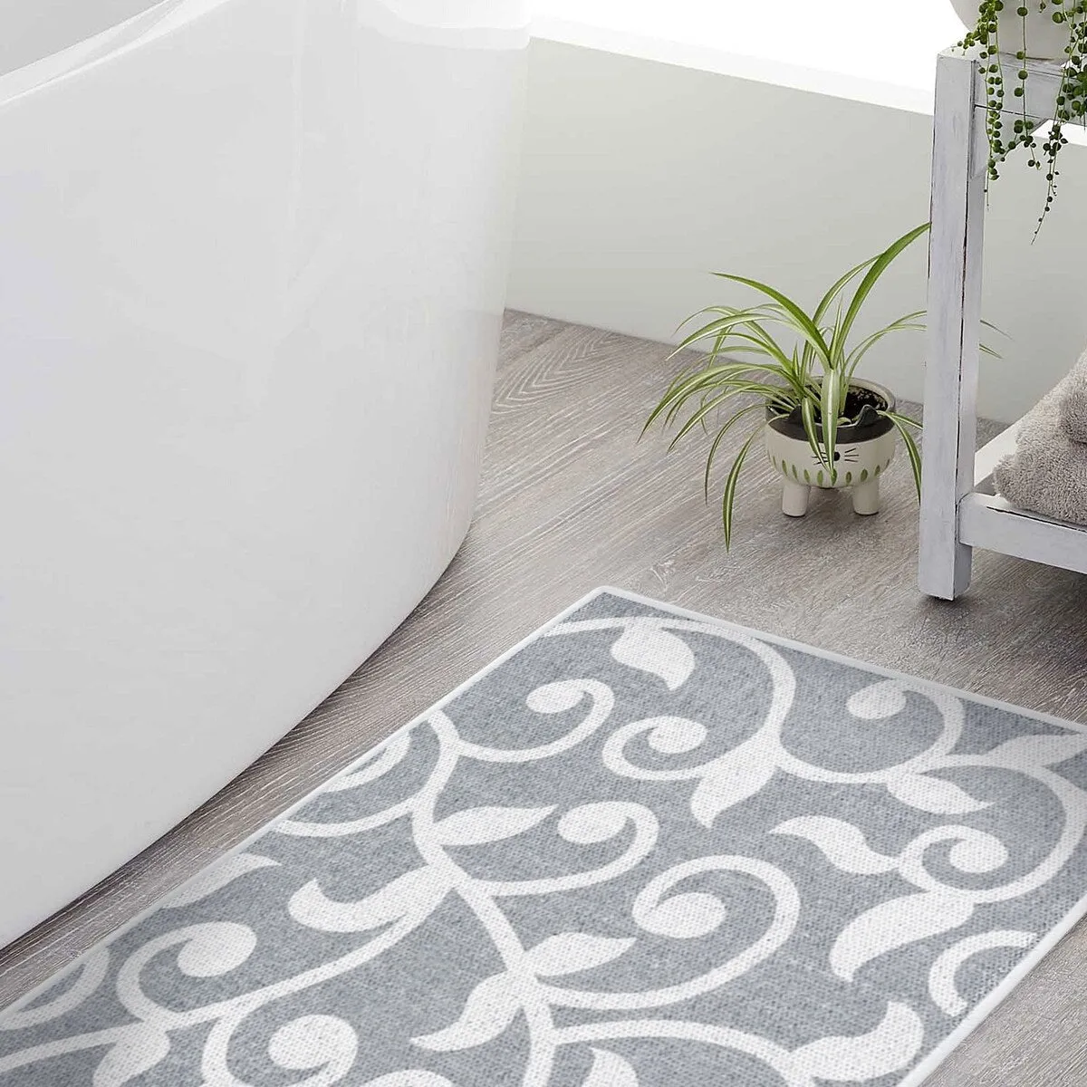 Non Skid Washable Kitchen Runner Rugs Set of 2 - Area Rugs for Kitchen. Laundry Room - Set of 2