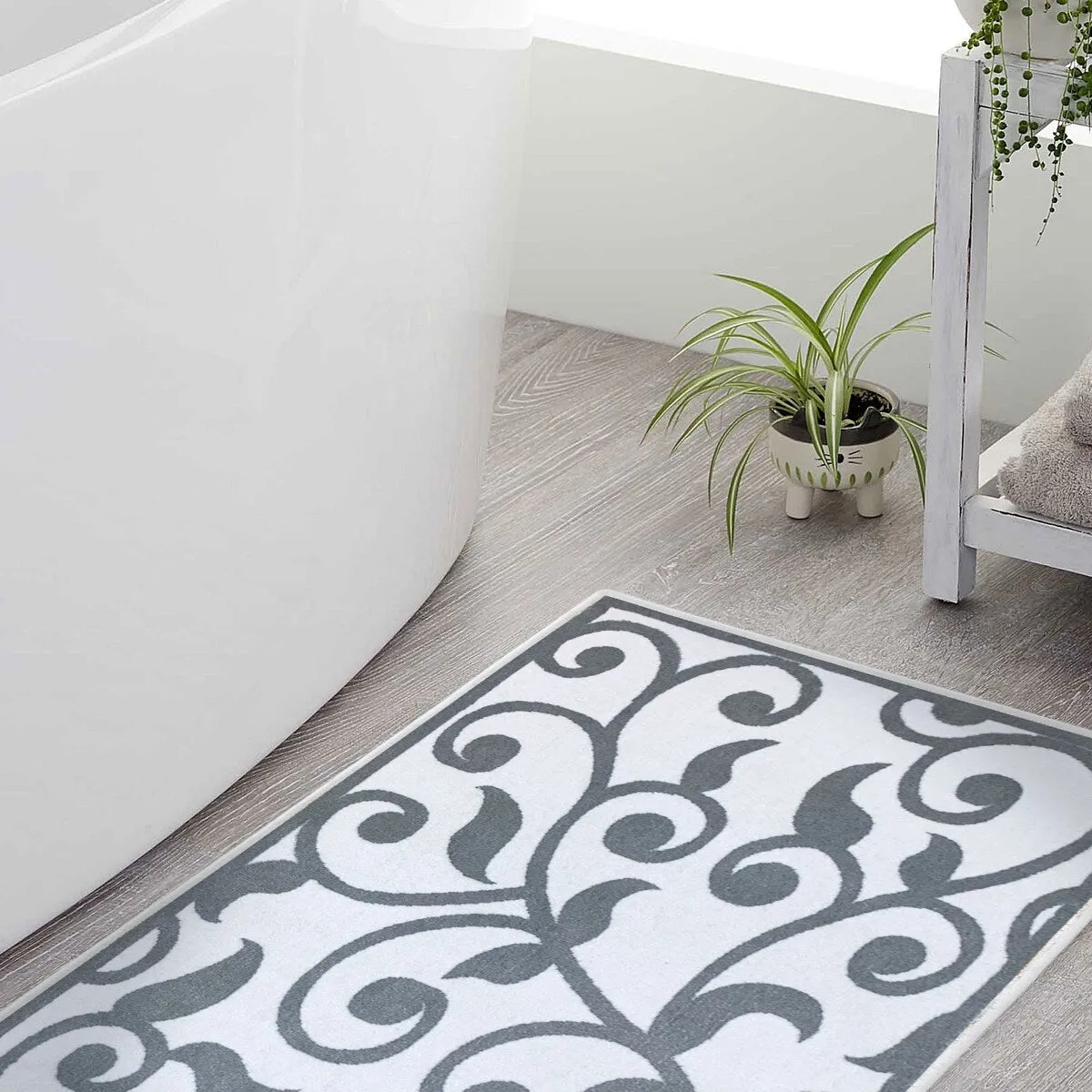 Non Skid Washable Kitchen Runner Rugs Set of 2 - Area Rugs for Kitchen. Laundry Room - Set of 2