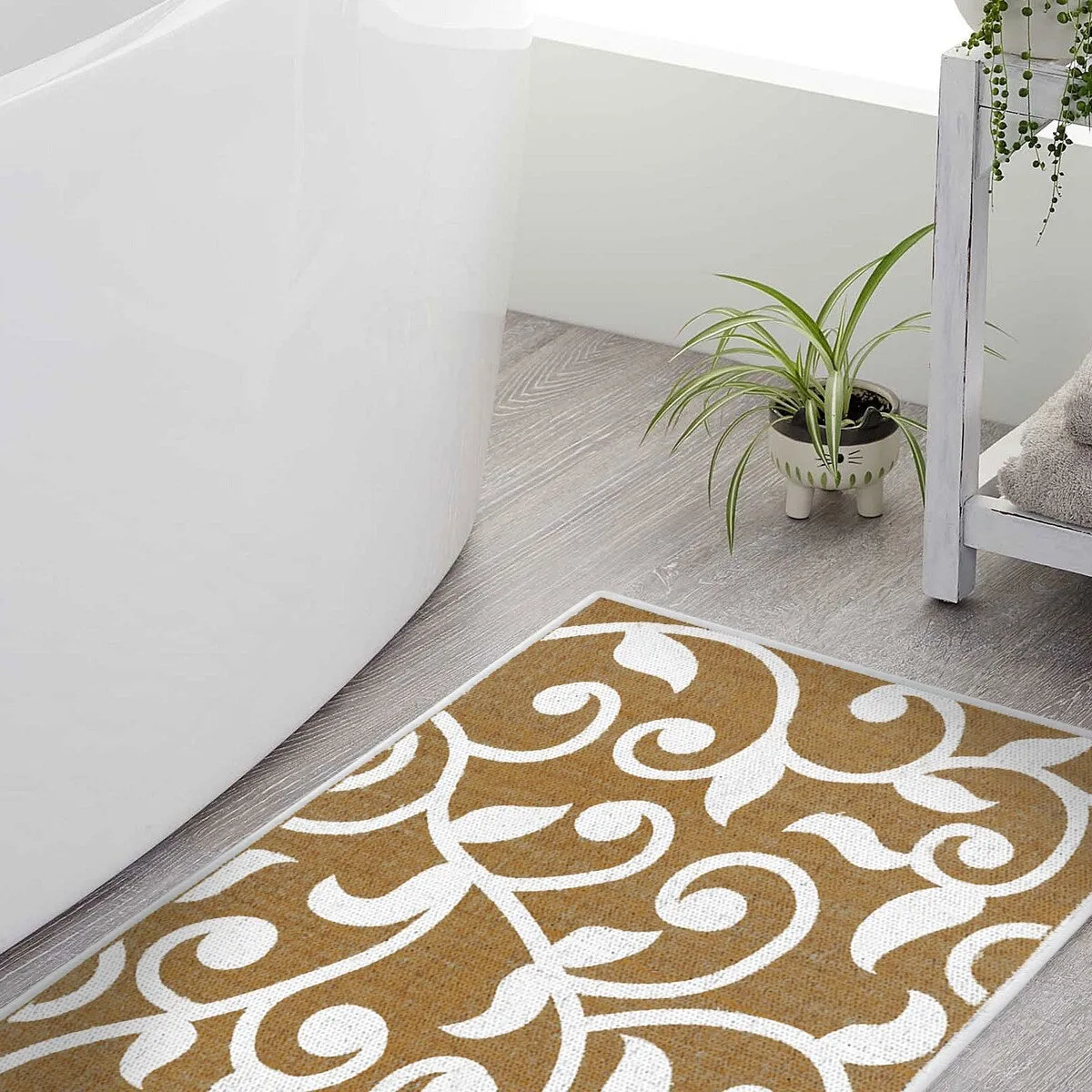 Non Skid Washable Kitchen Runner Rugs Set of 2 - Area Rugs for Kitchen. Laundry Room - Set of 2