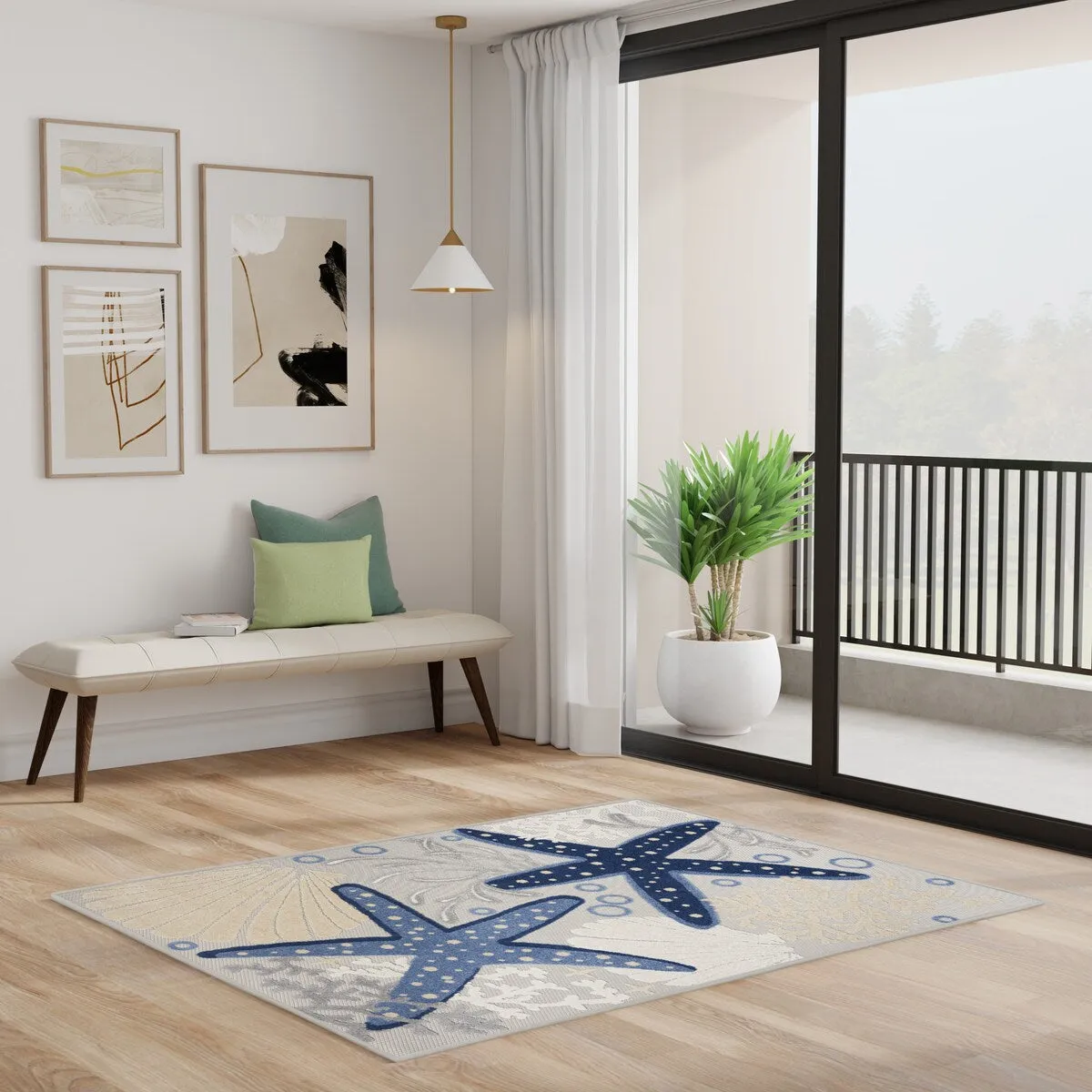 Nourison Alice Indoor/Outdoor Graphic Area Rug