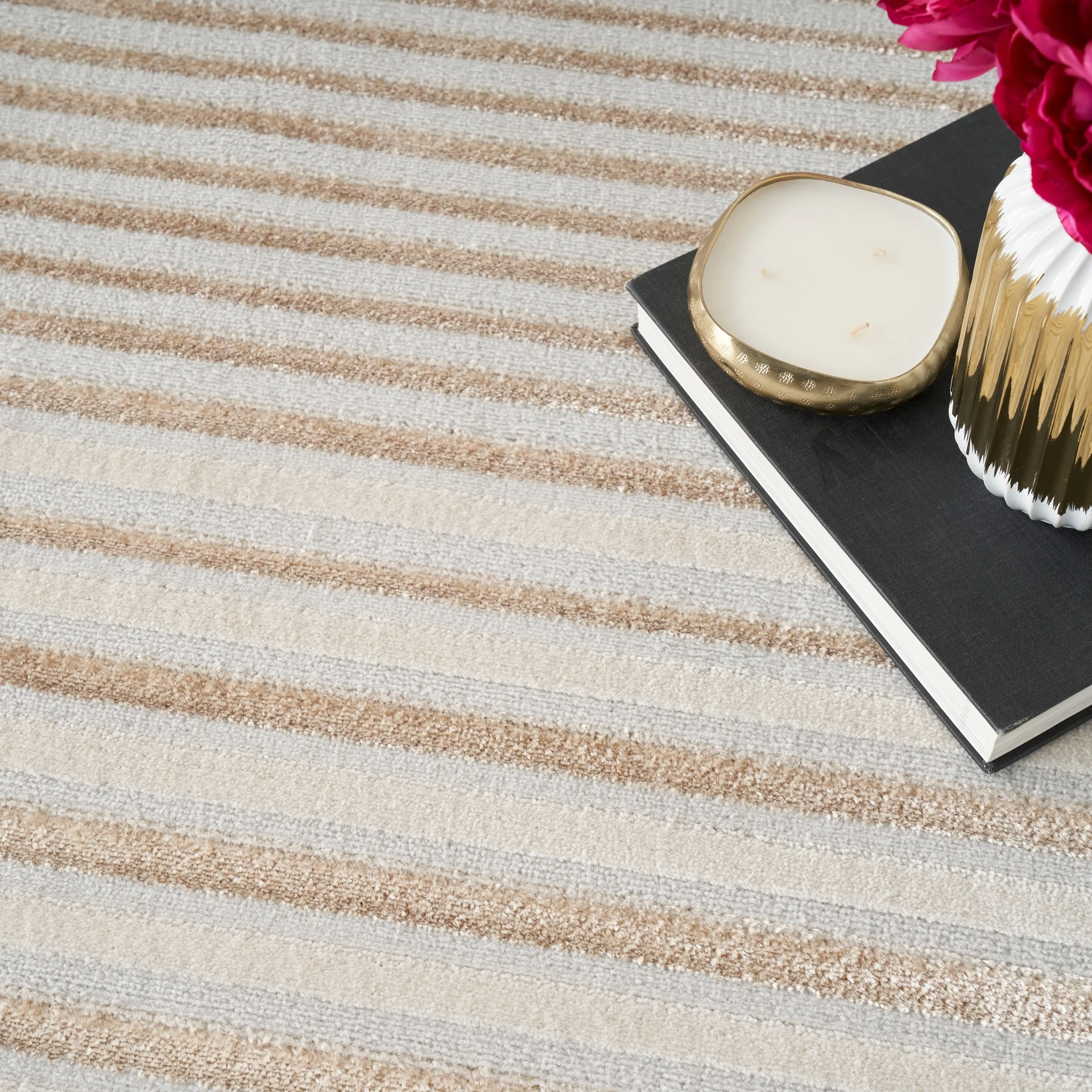 Nourison Brushstrokes Indoor only Striped Area Rug