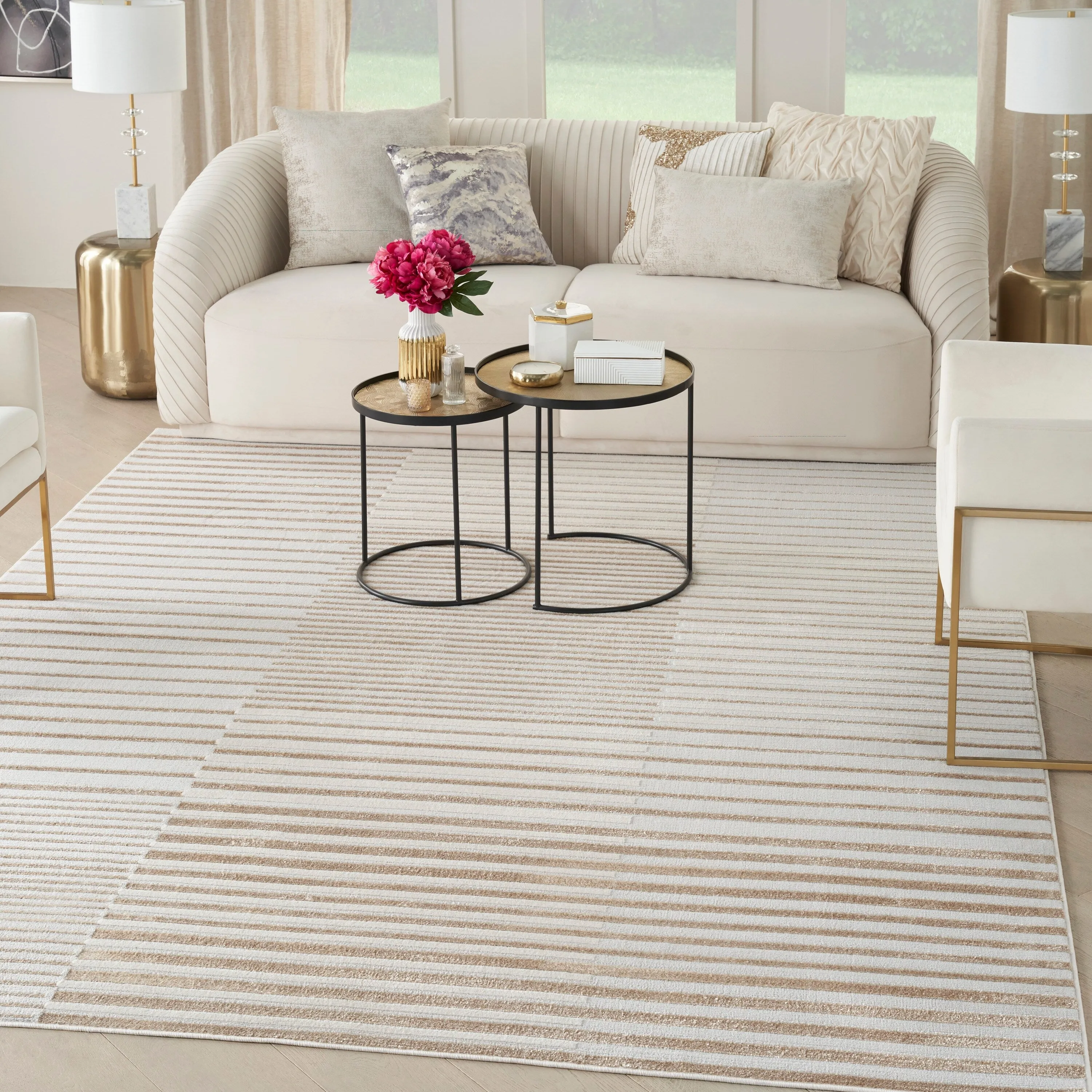 Nourison Brushstrokes Indoor only Striped Area Rug