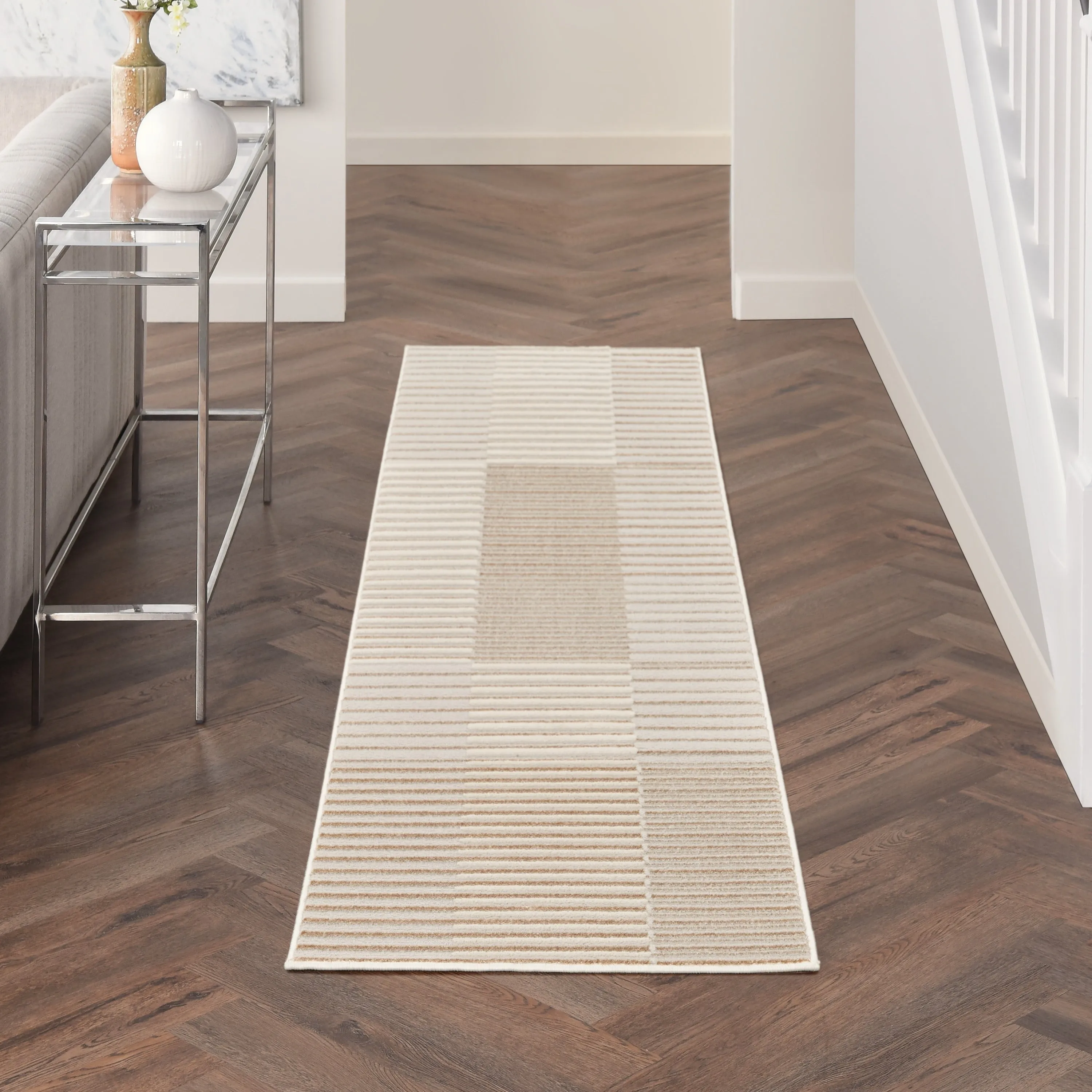 Nourison Brushstrokes Indoor only Striped Area Rug