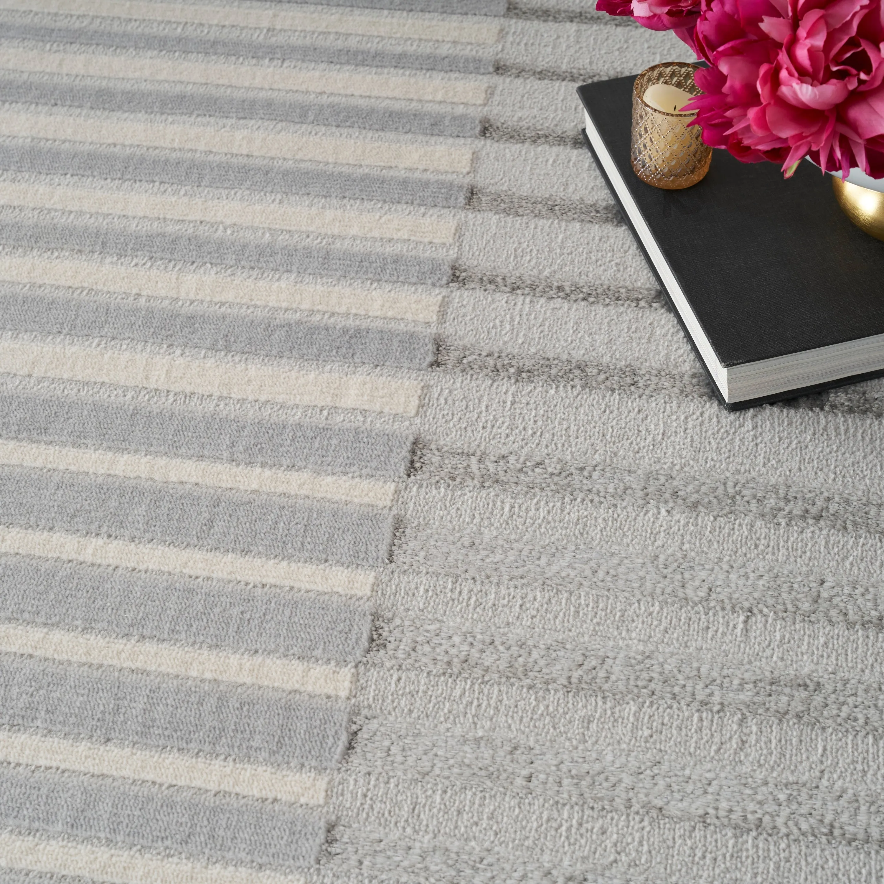 Nourison Brushstrokes Indoor only Striped Area Rug