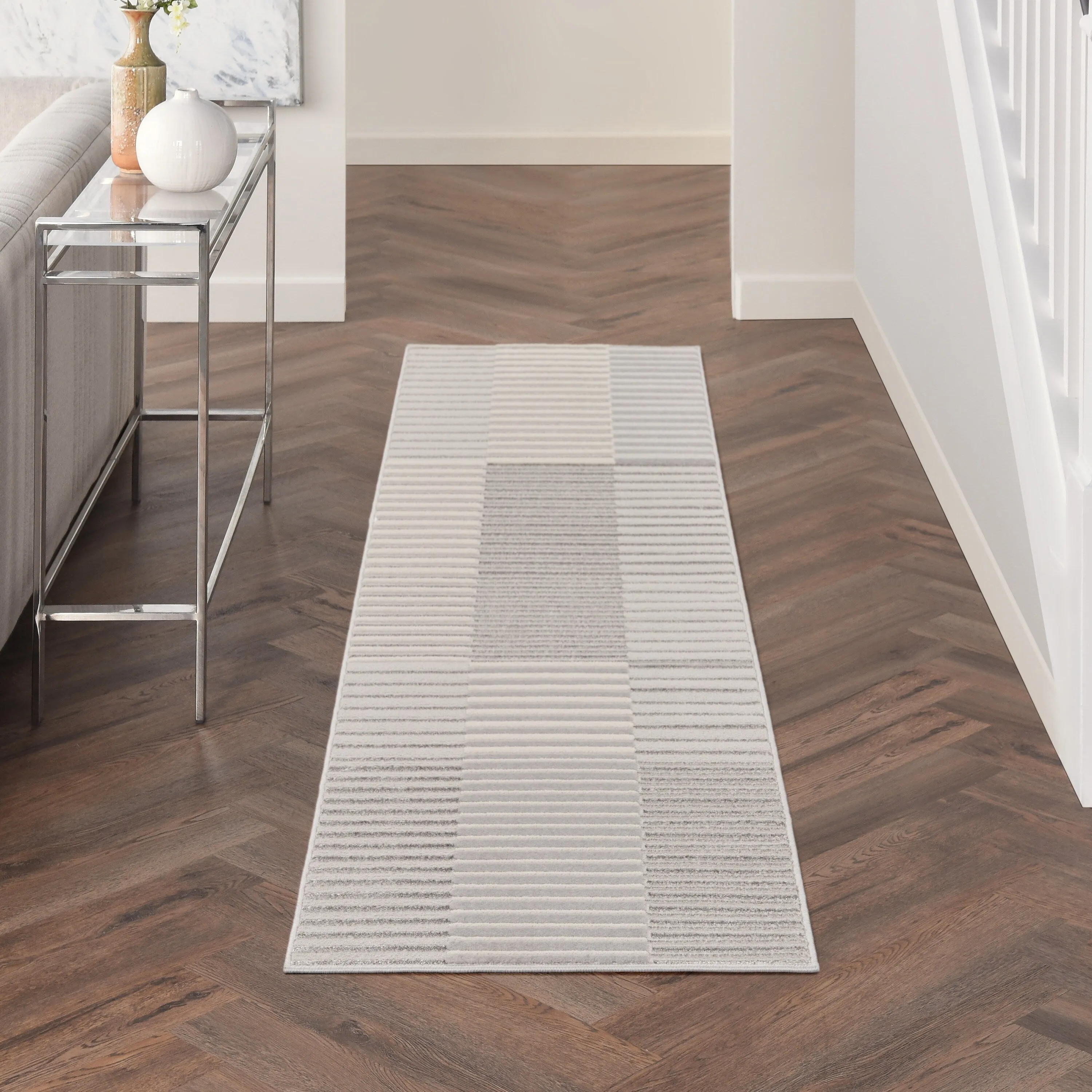 Nourison Brushstrokes Indoor only Striped Area Rug