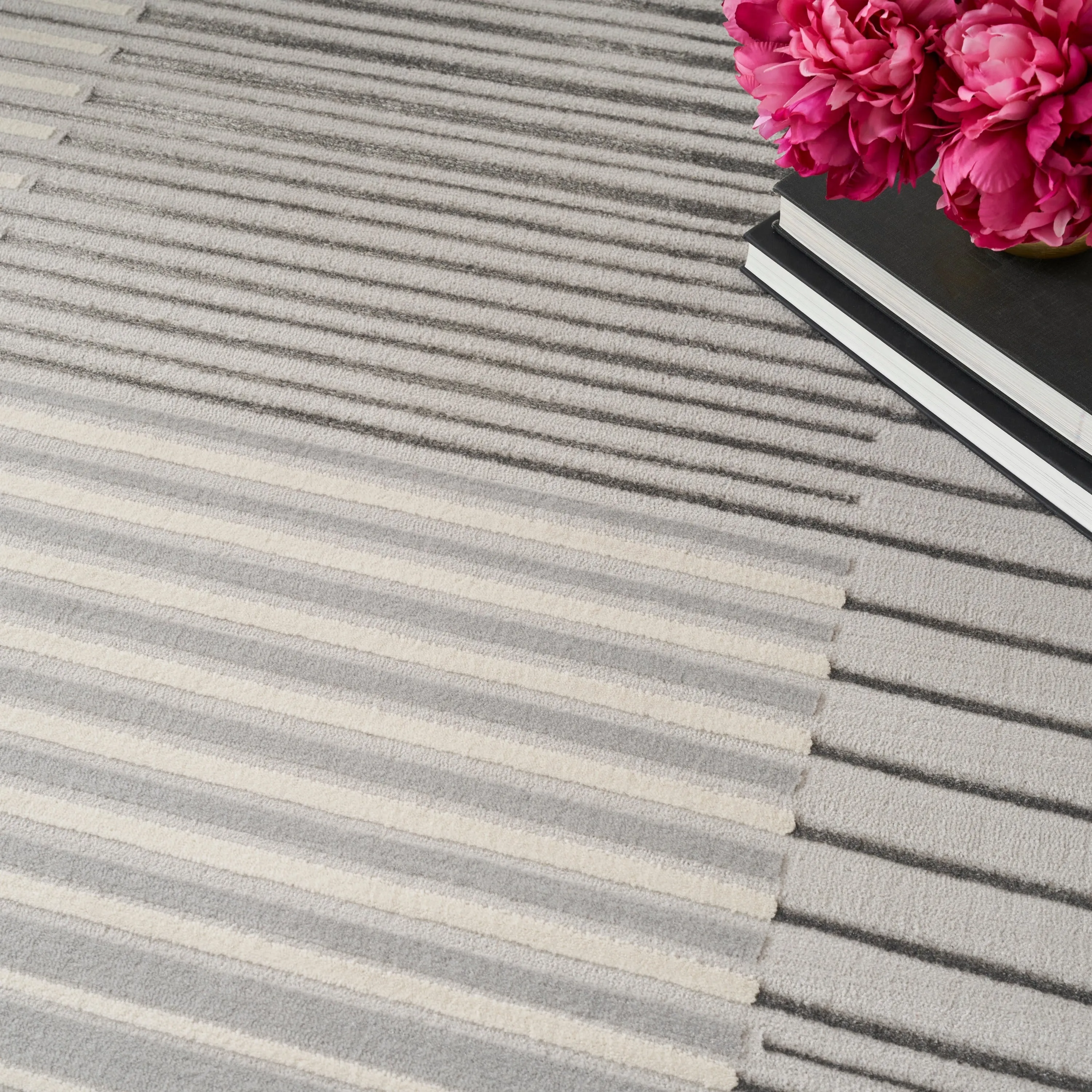 Nourison Brushstrokes Indoor only Striped Area Rug