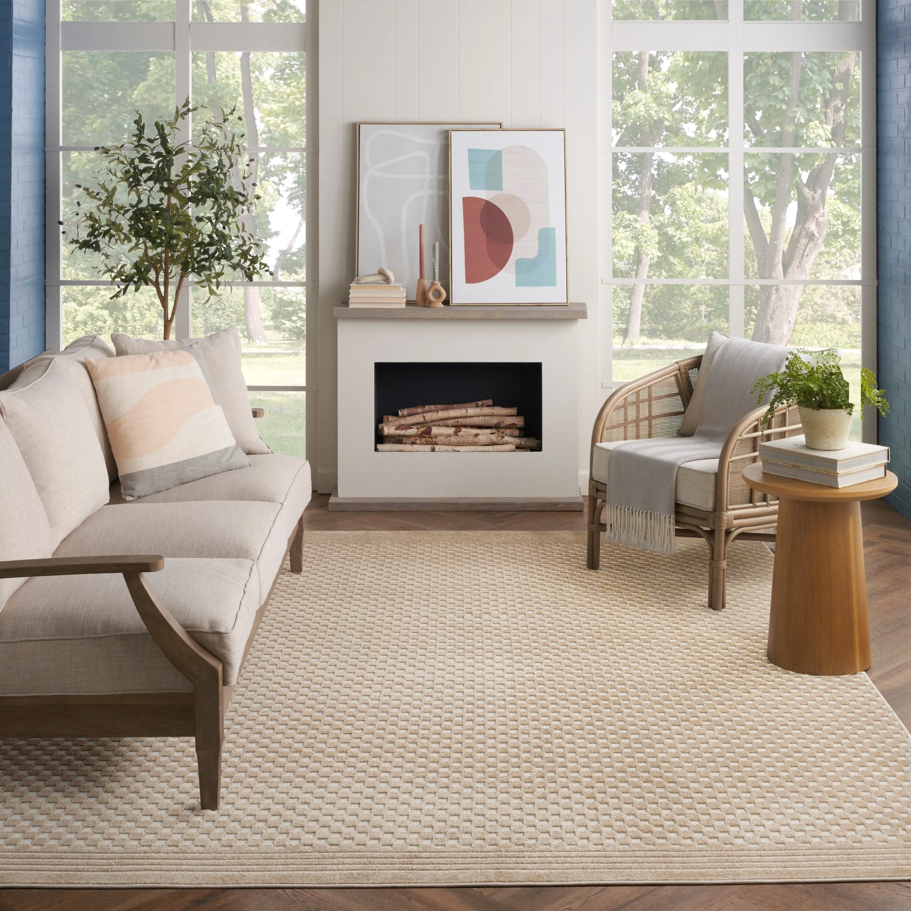 Nourison Casual Indoor only Geometric Area Rug