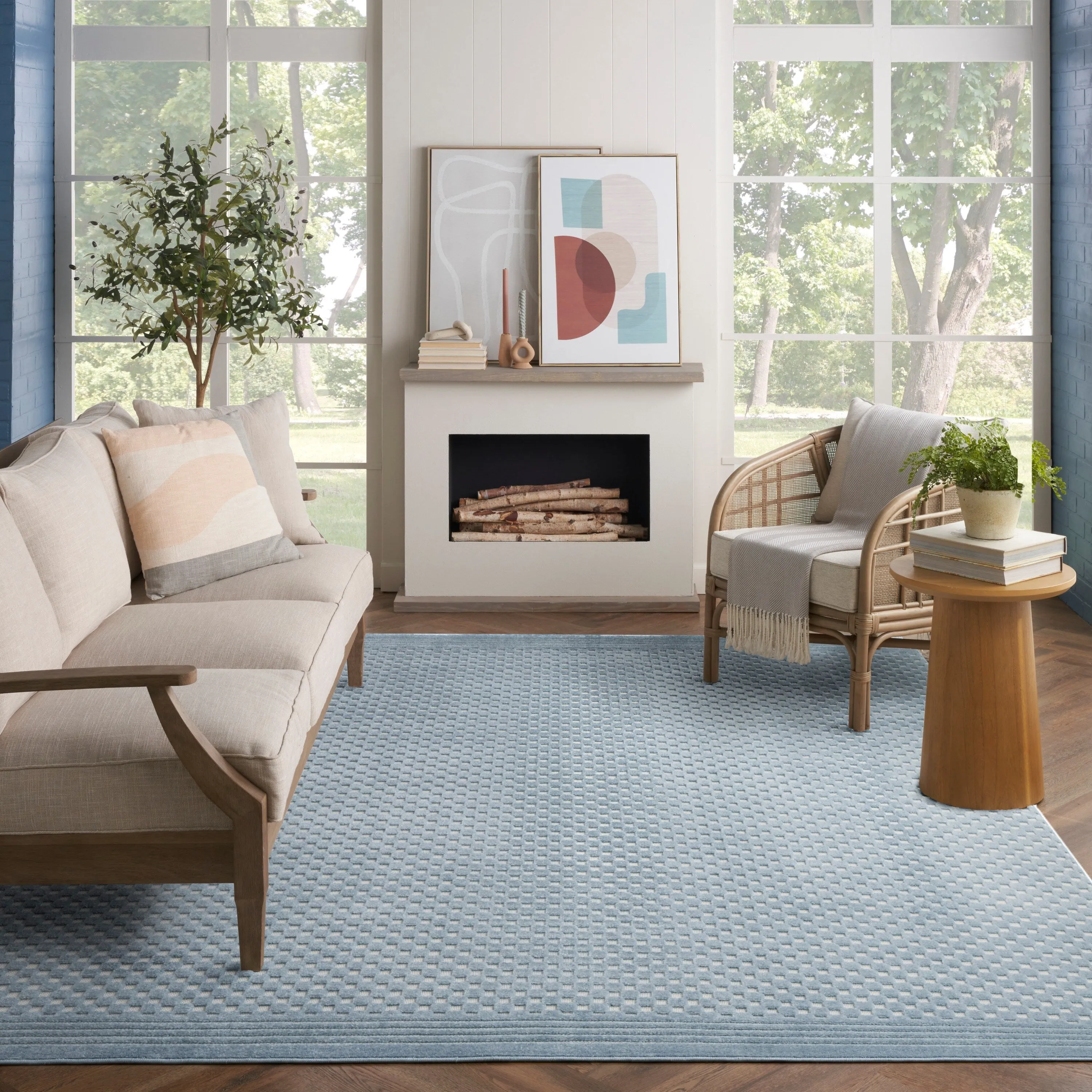Nourison Casual Indoor only Geometric Area Rug