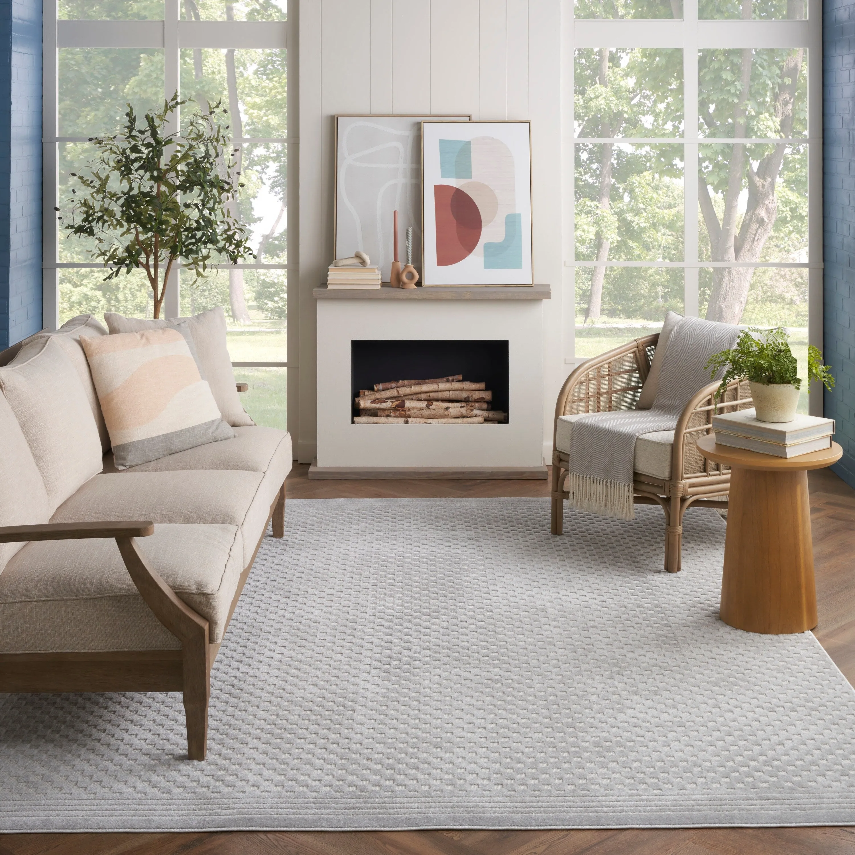 Nourison Casual Indoor only Geometric Area Rug