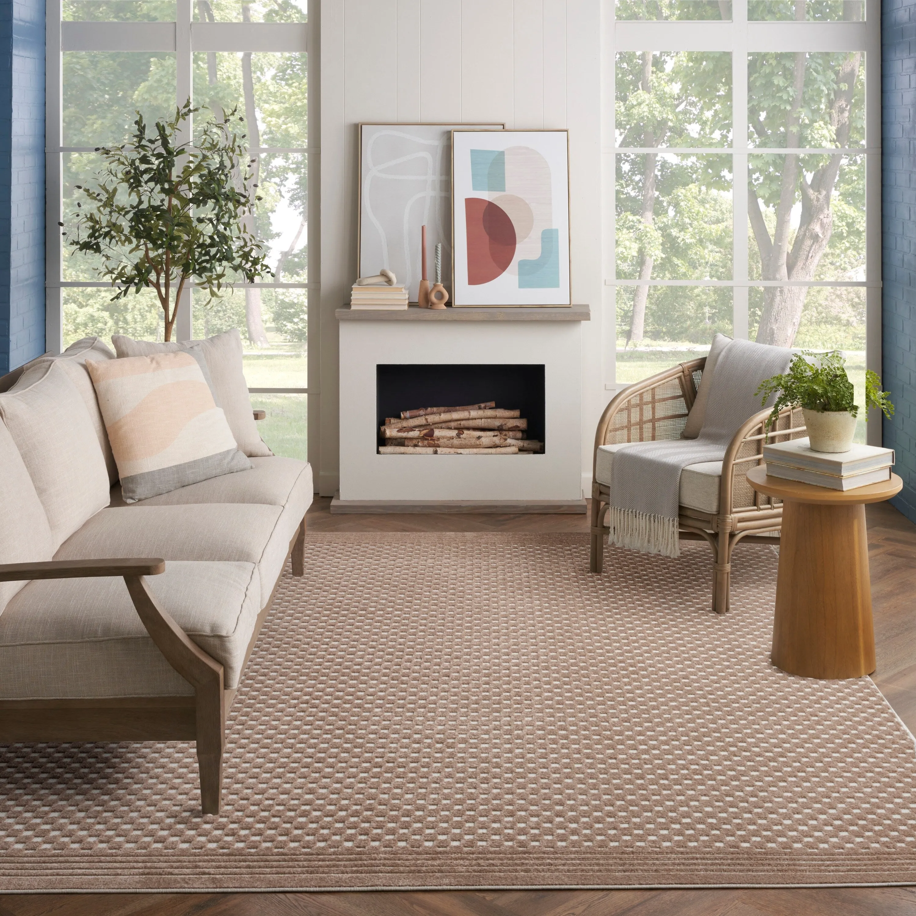 Nourison Casual Indoor only Geometric Area Rug