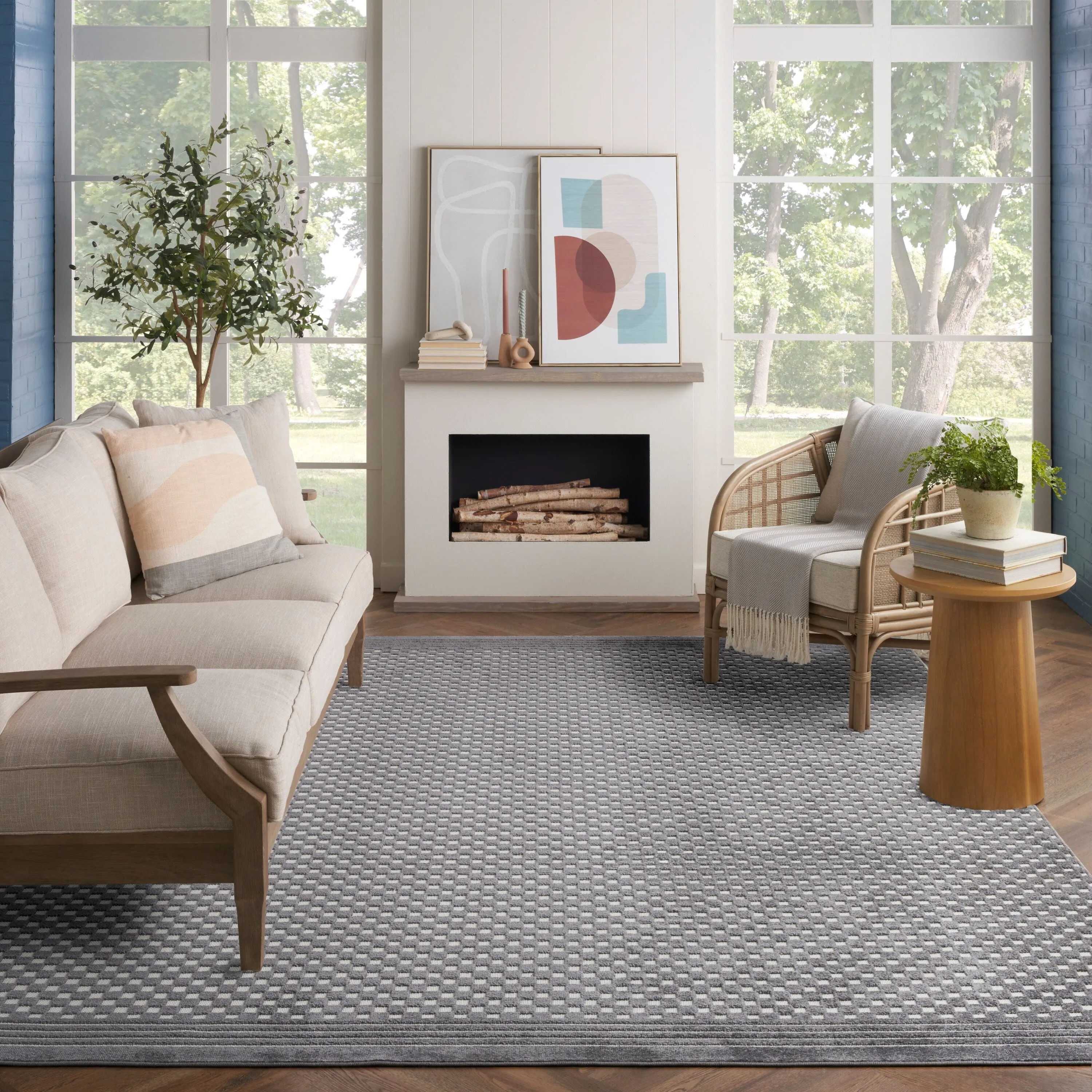 Nourison Casual Indoor only Geometric Area Rug