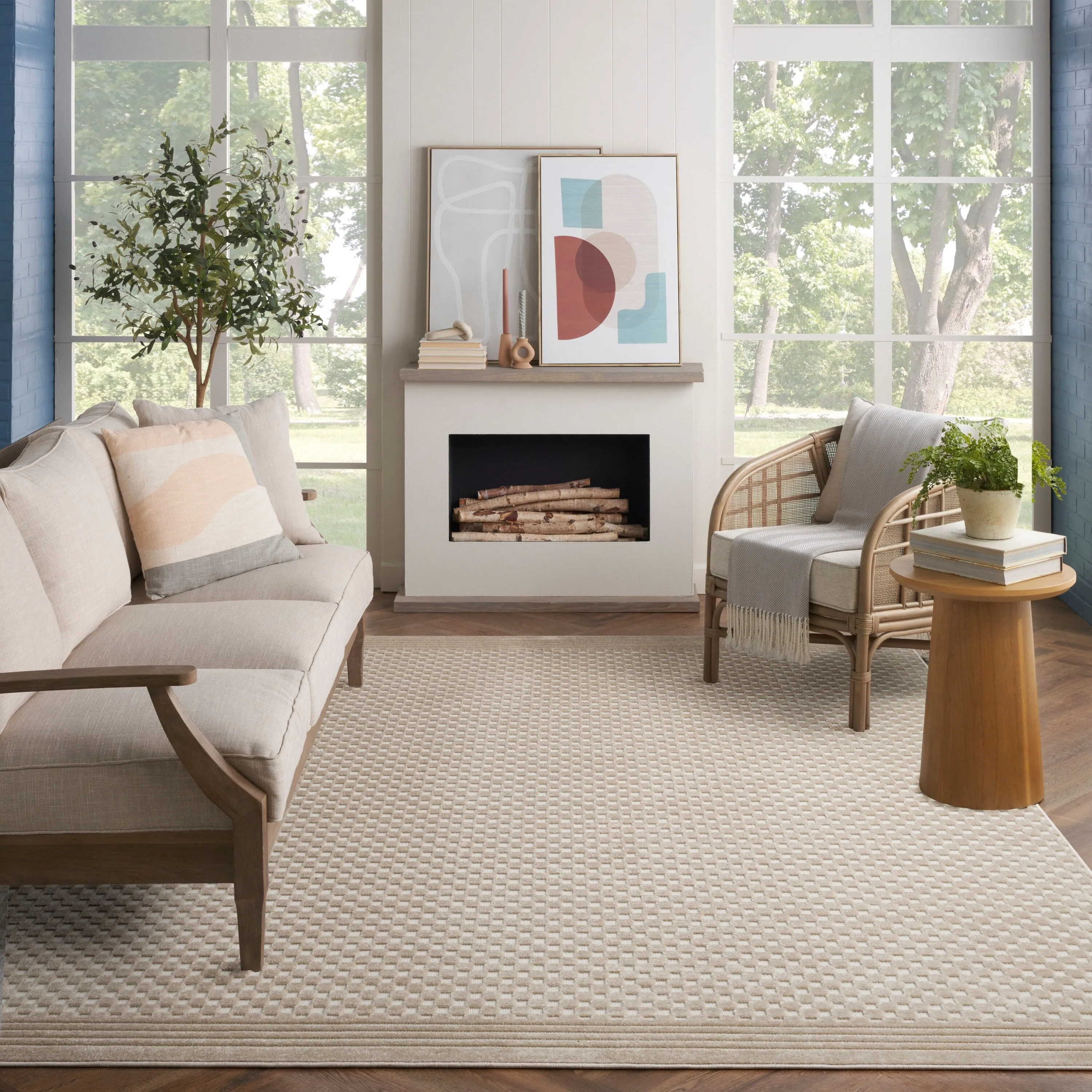 Nourison Casual Indoor only Geometric Area Rug