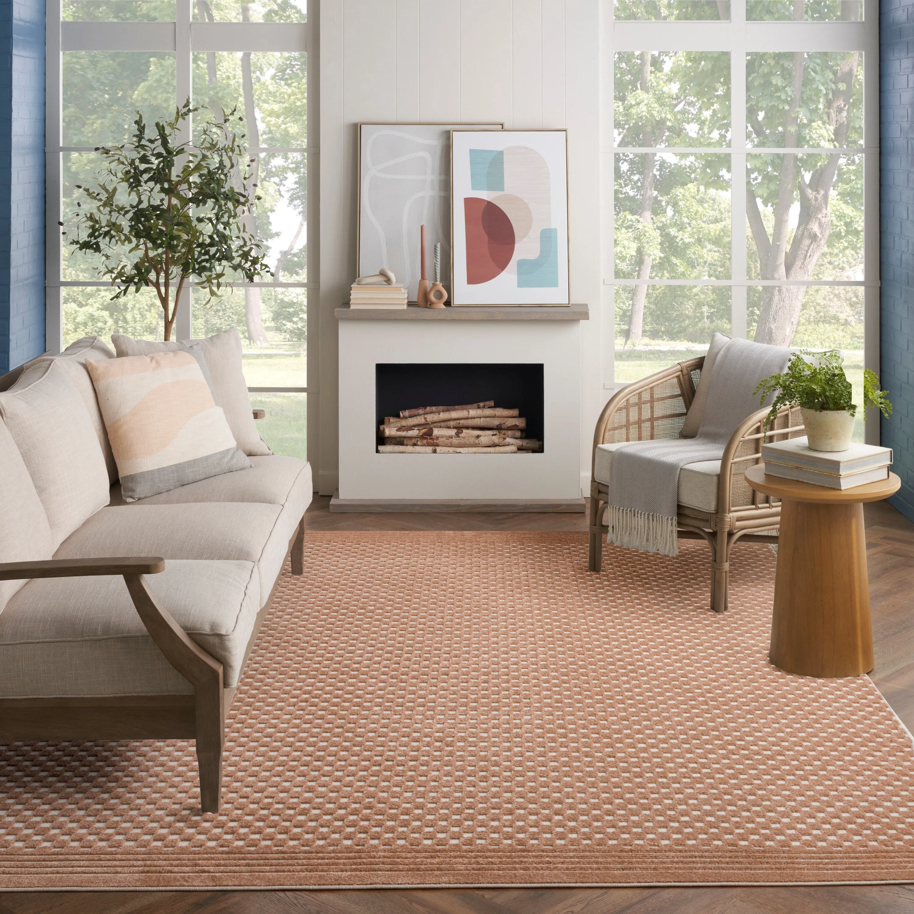 Nourison Casual Indoor only Geometric Area Rug