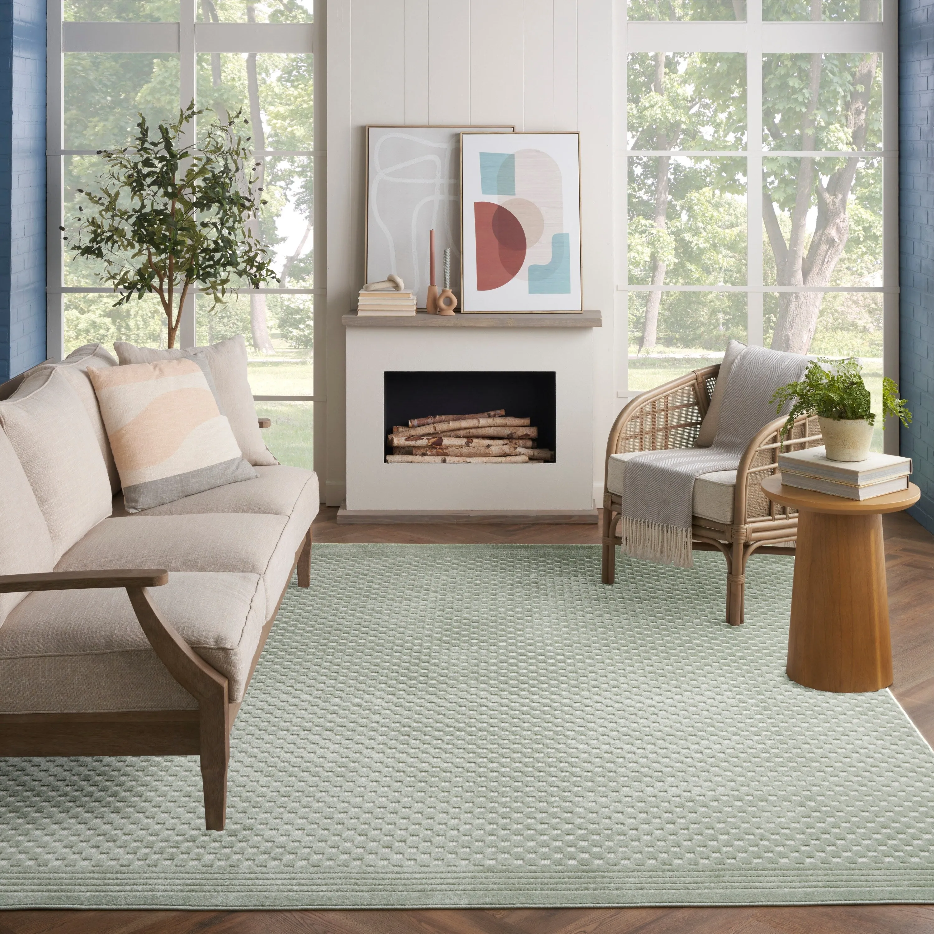 Nourison Casual Indoor only Geometric Area Rug