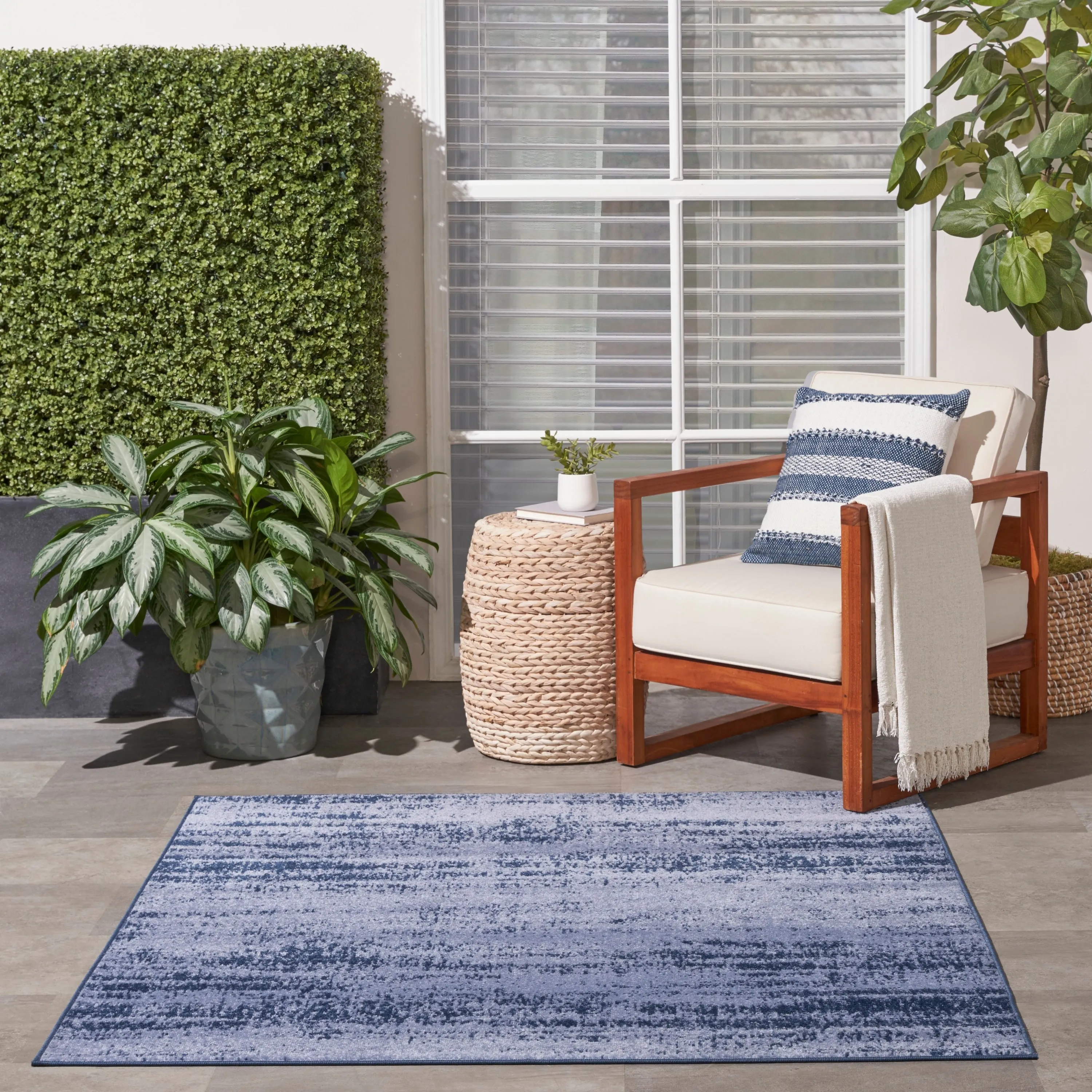 Nourison Essentials Solid Indoor/Outdoor Area Rug