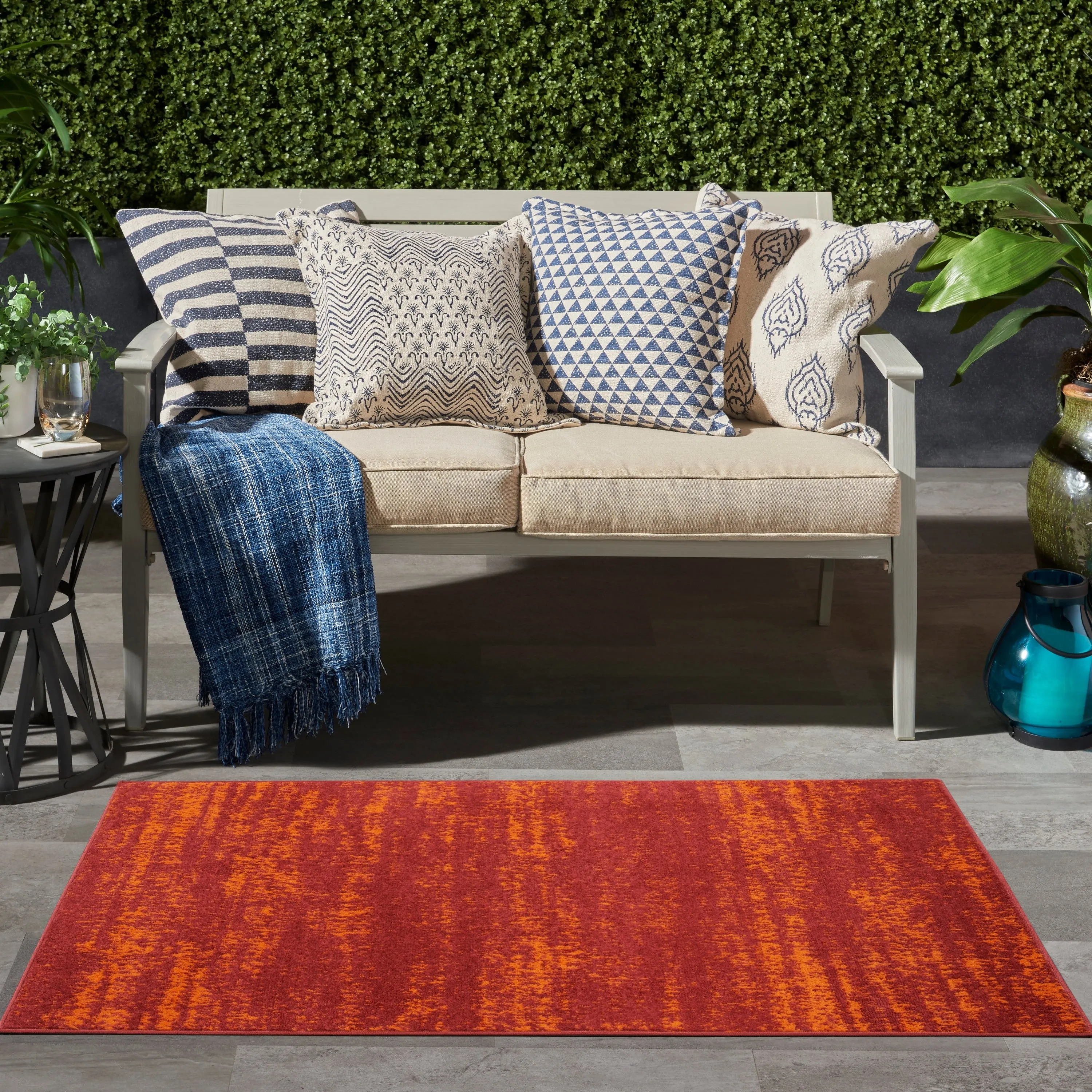 Nourison Essentials Solid Indoor/Outdoor Area Rug