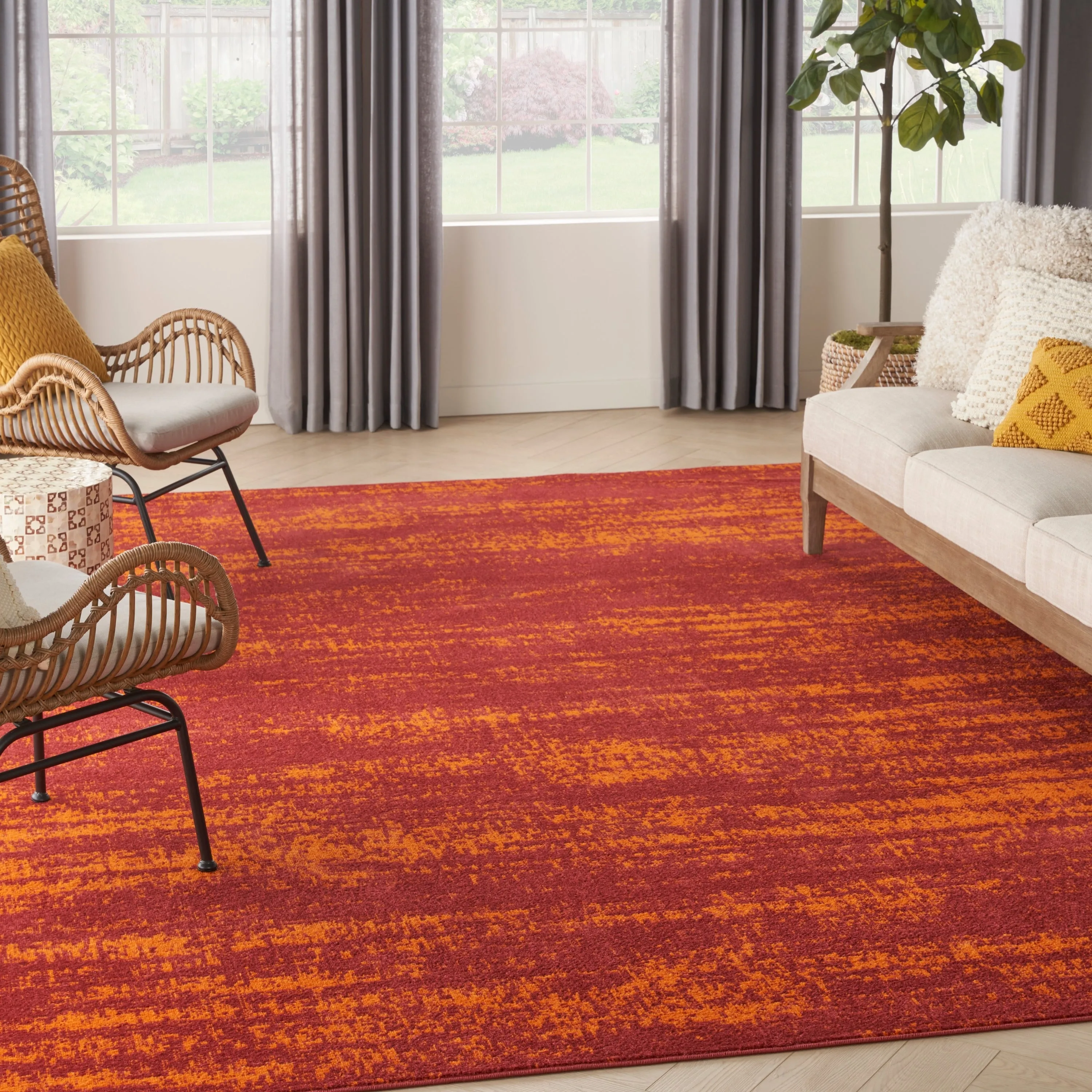 Nourison Essentials Solid Indoor/Outdoor Area Rug
