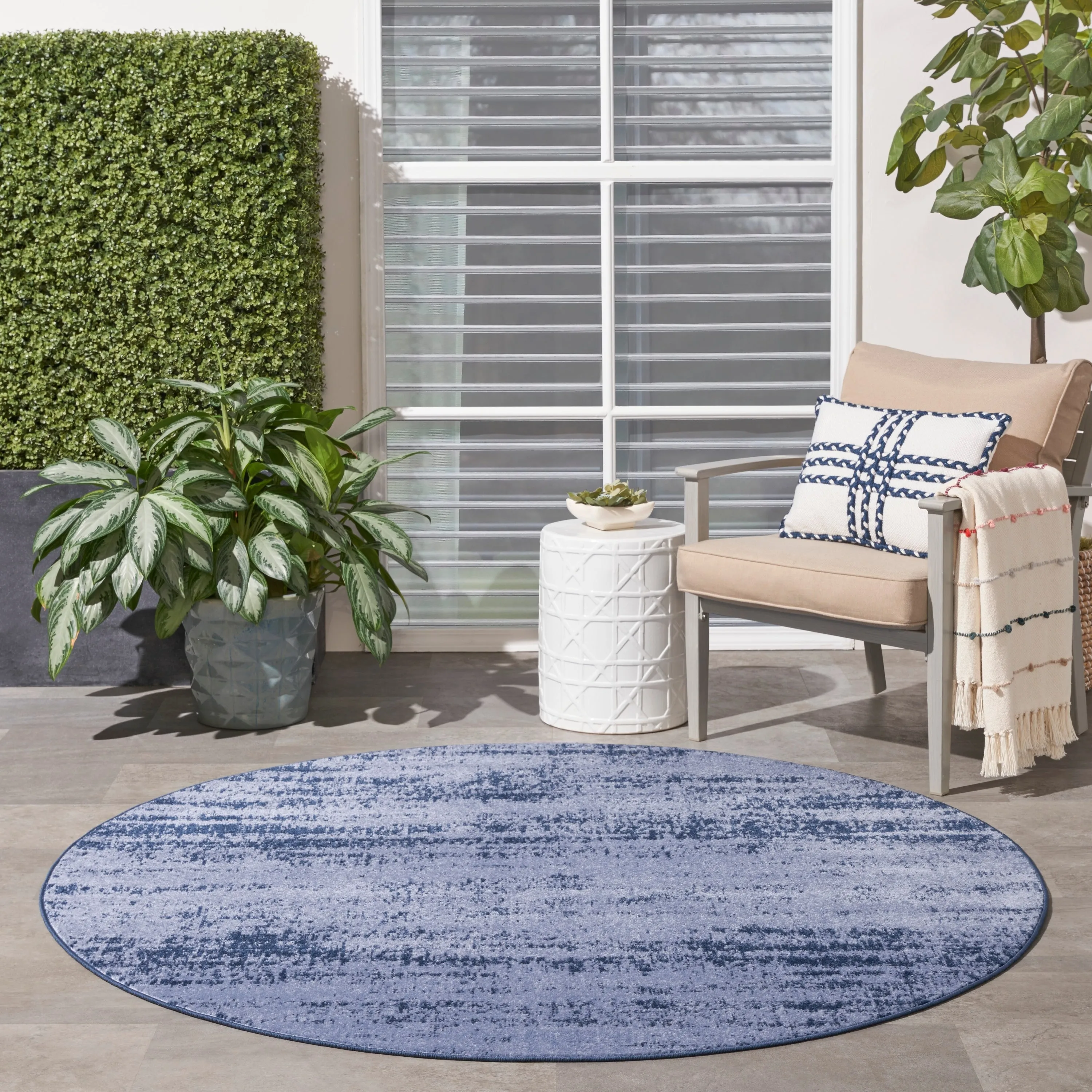 Nourison Essentials Solid Indoor/Outdoor Area Rug