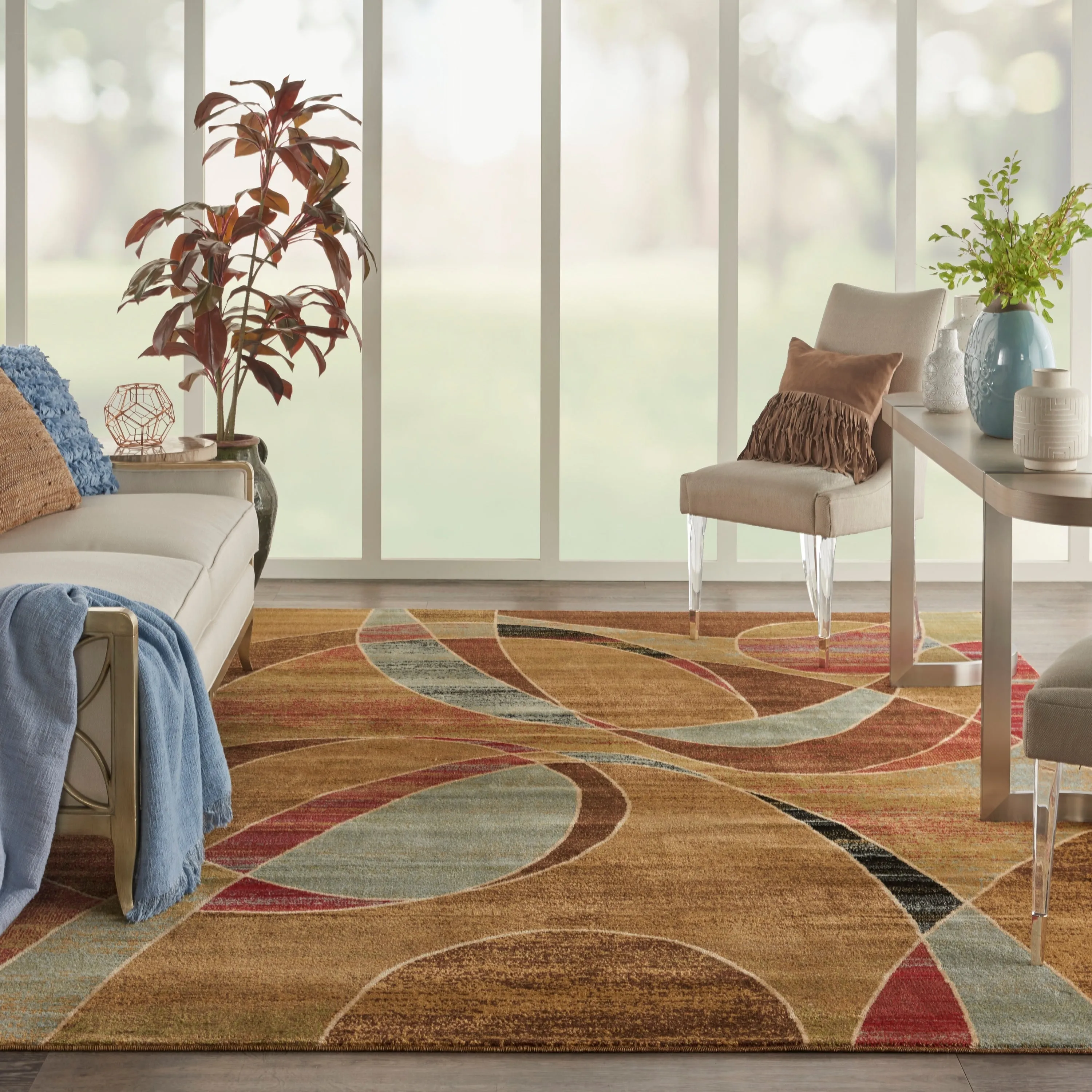 Nourison Expressions Abstract Geometric Area Rug