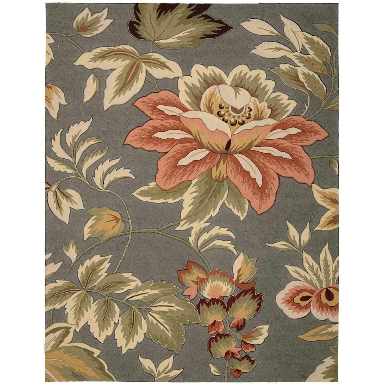 Nourison Fantasy Traditional Floral Hooked Area Rug