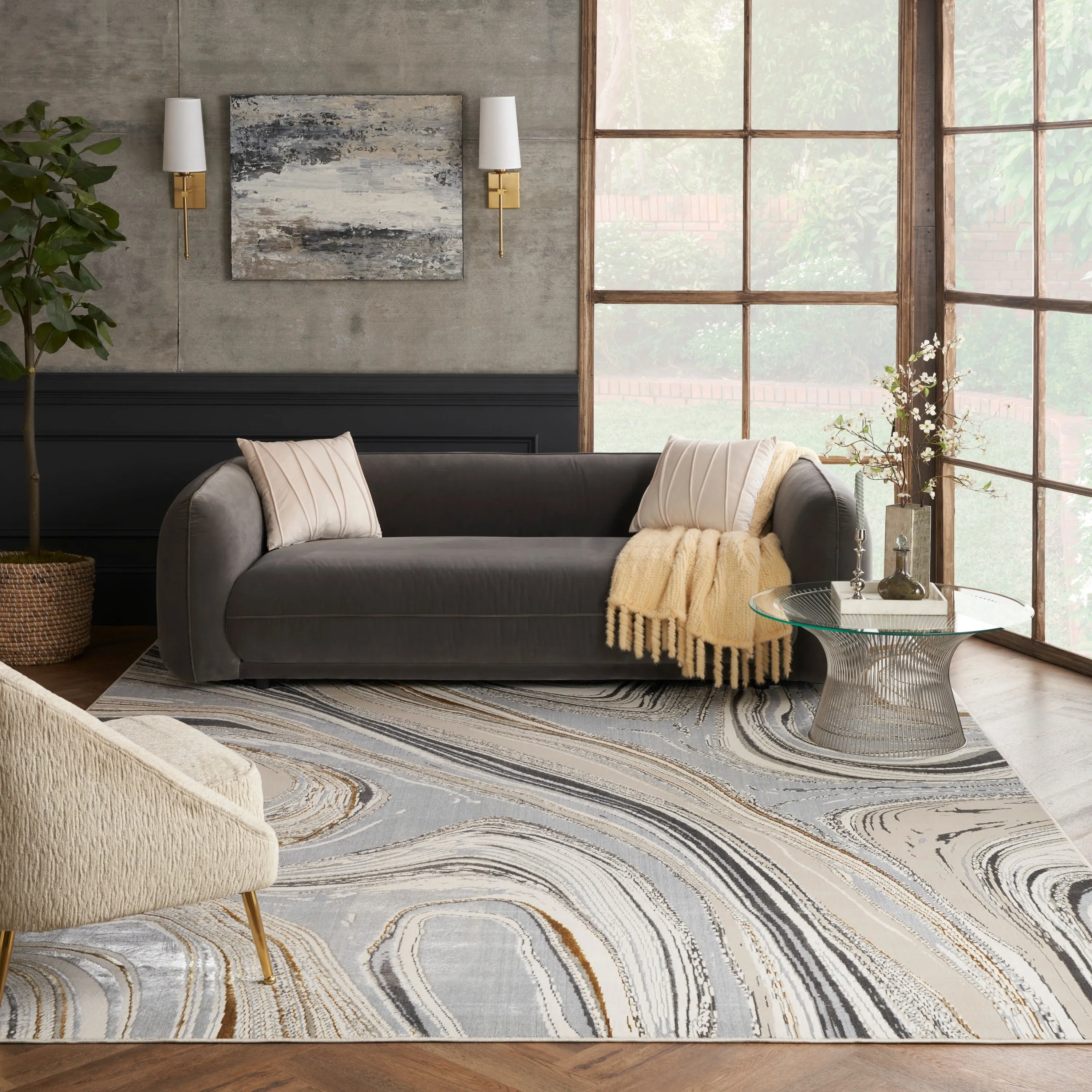 Nourison Glam Indoor Abstract Area Rug