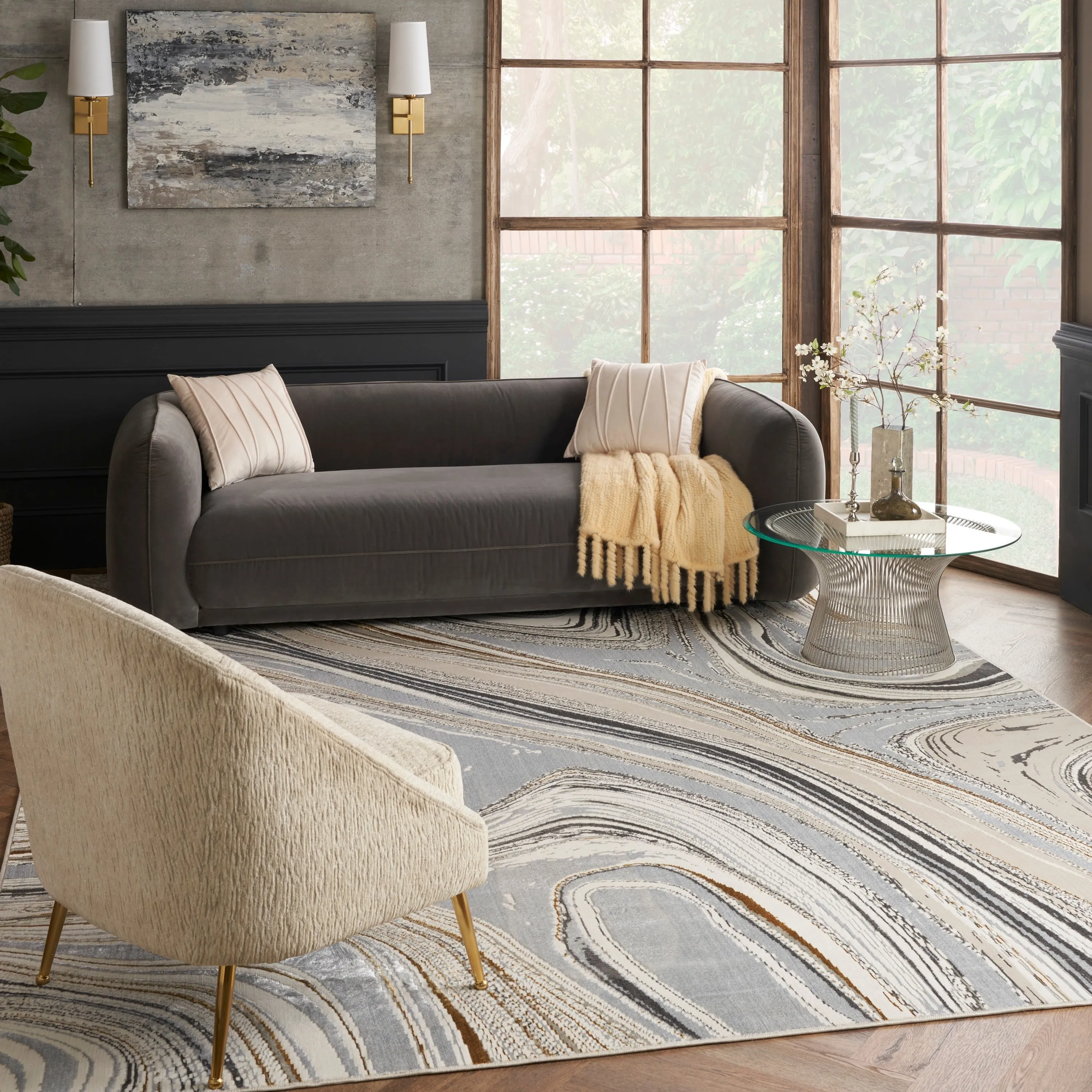 Nourison Glam Indoor Abstract Area Rug