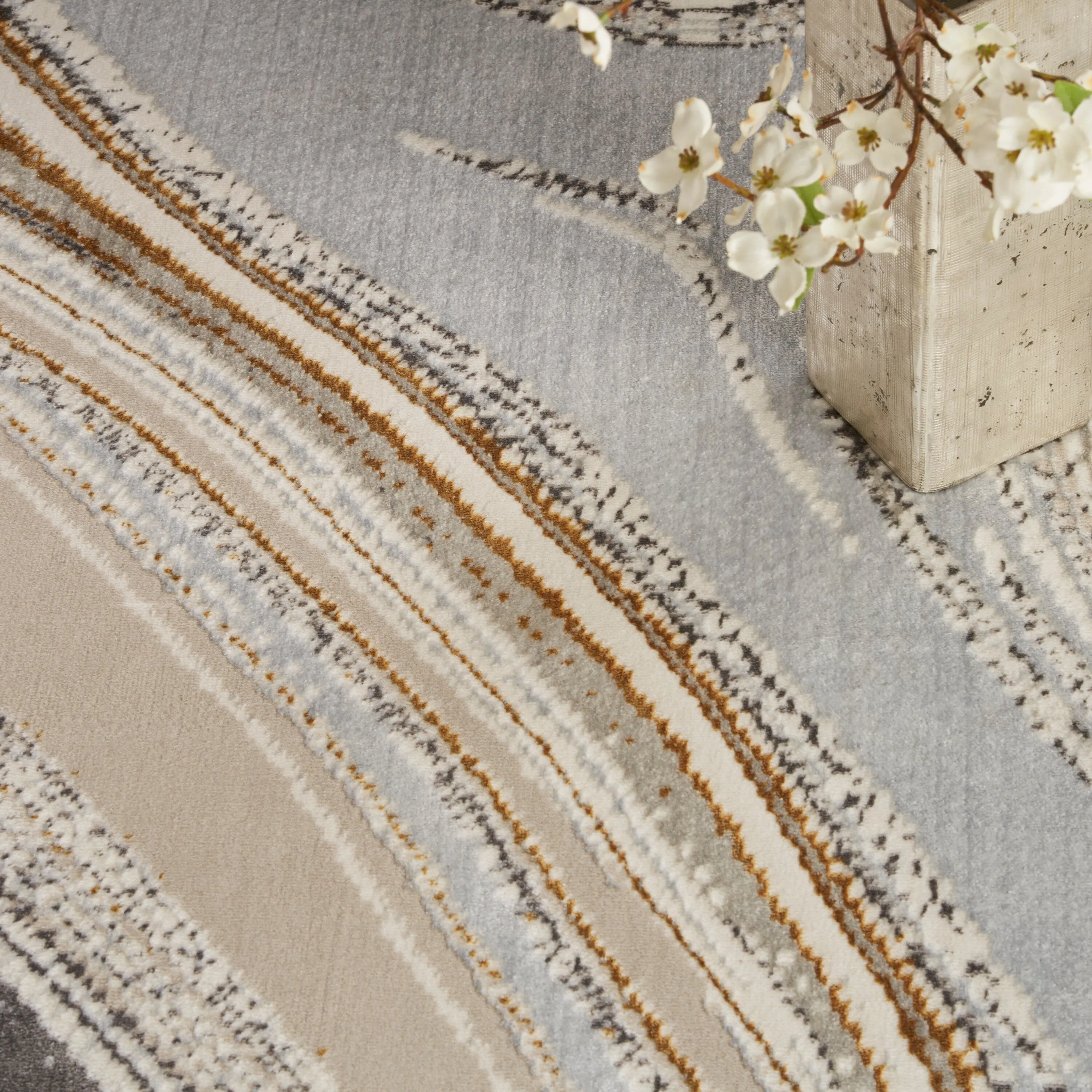 Nourison Glam Indoor Abstract Area Rug