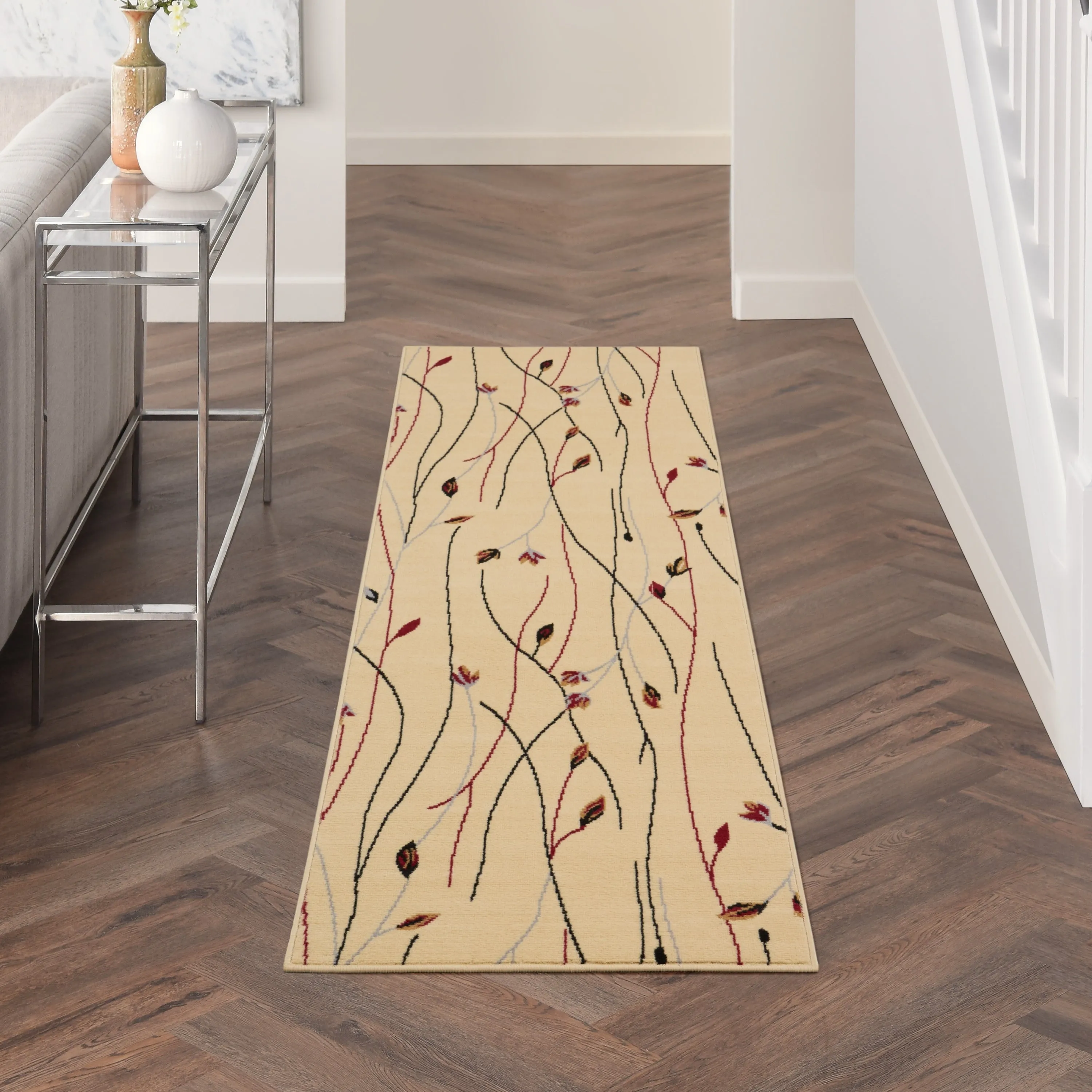 Nourison Grafix Floral Botanical Transitional Area Rug