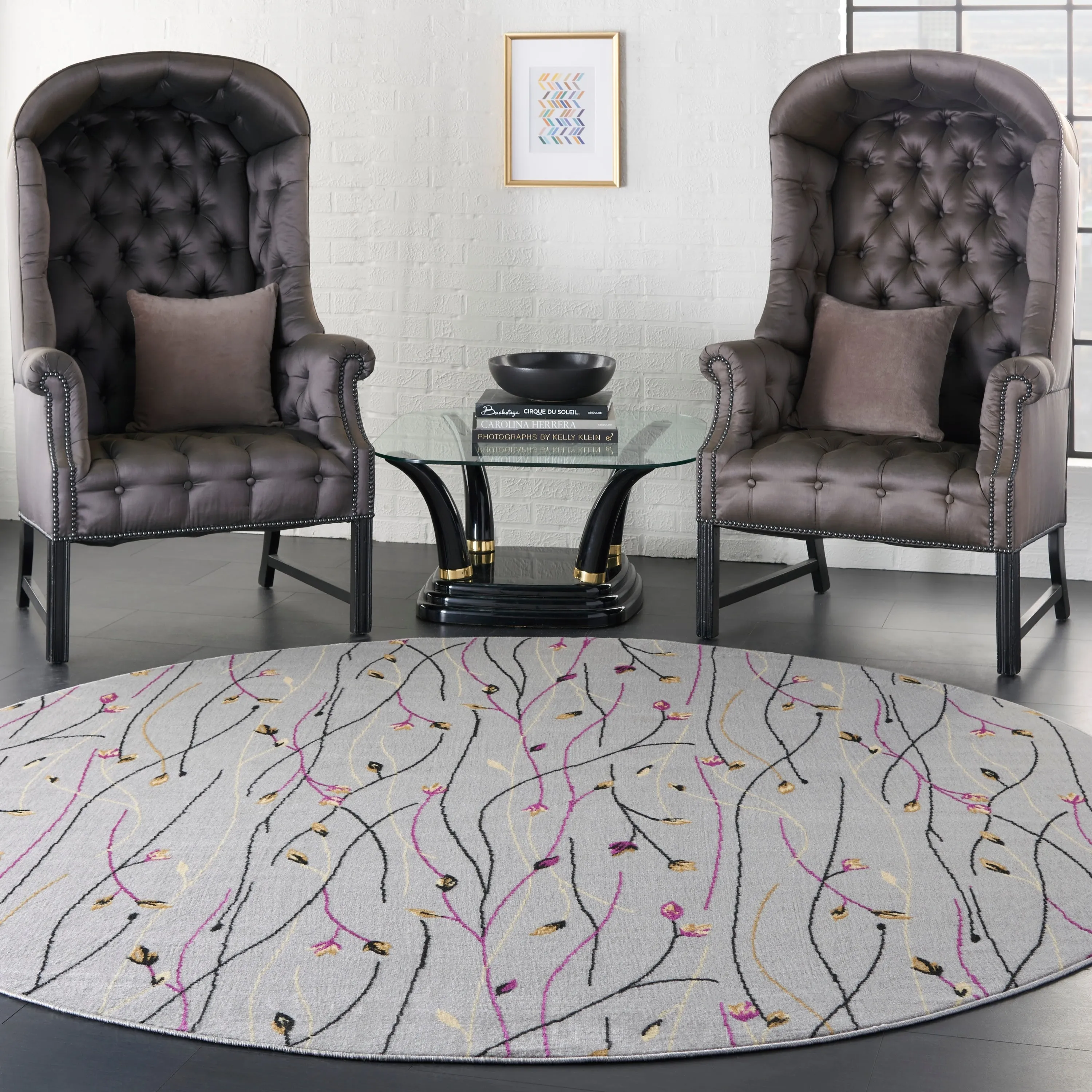 Nourison Grafix Floral Botanical Transitional Area Rug