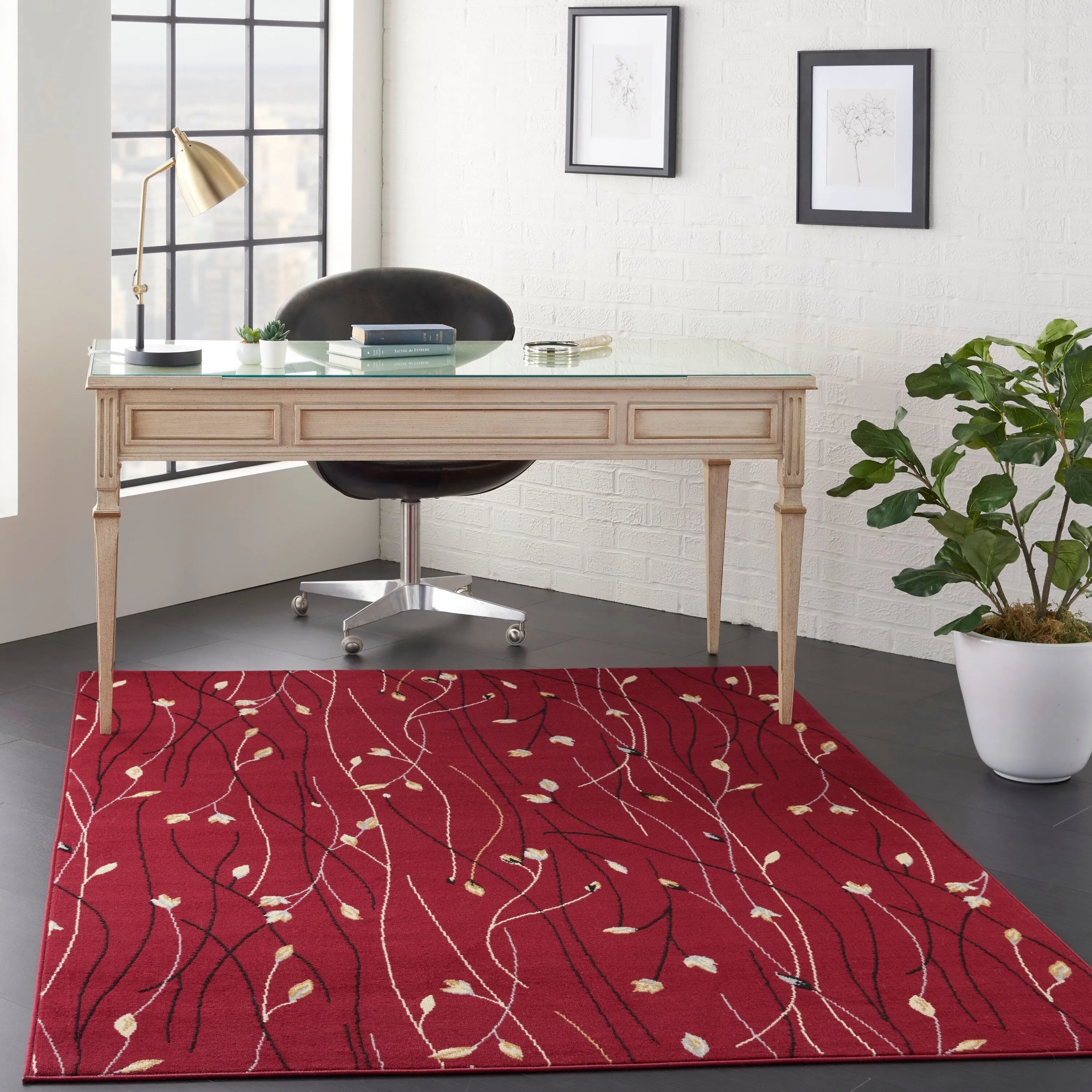 Nourison Grafix Floral Botanical Transitional Area Rug