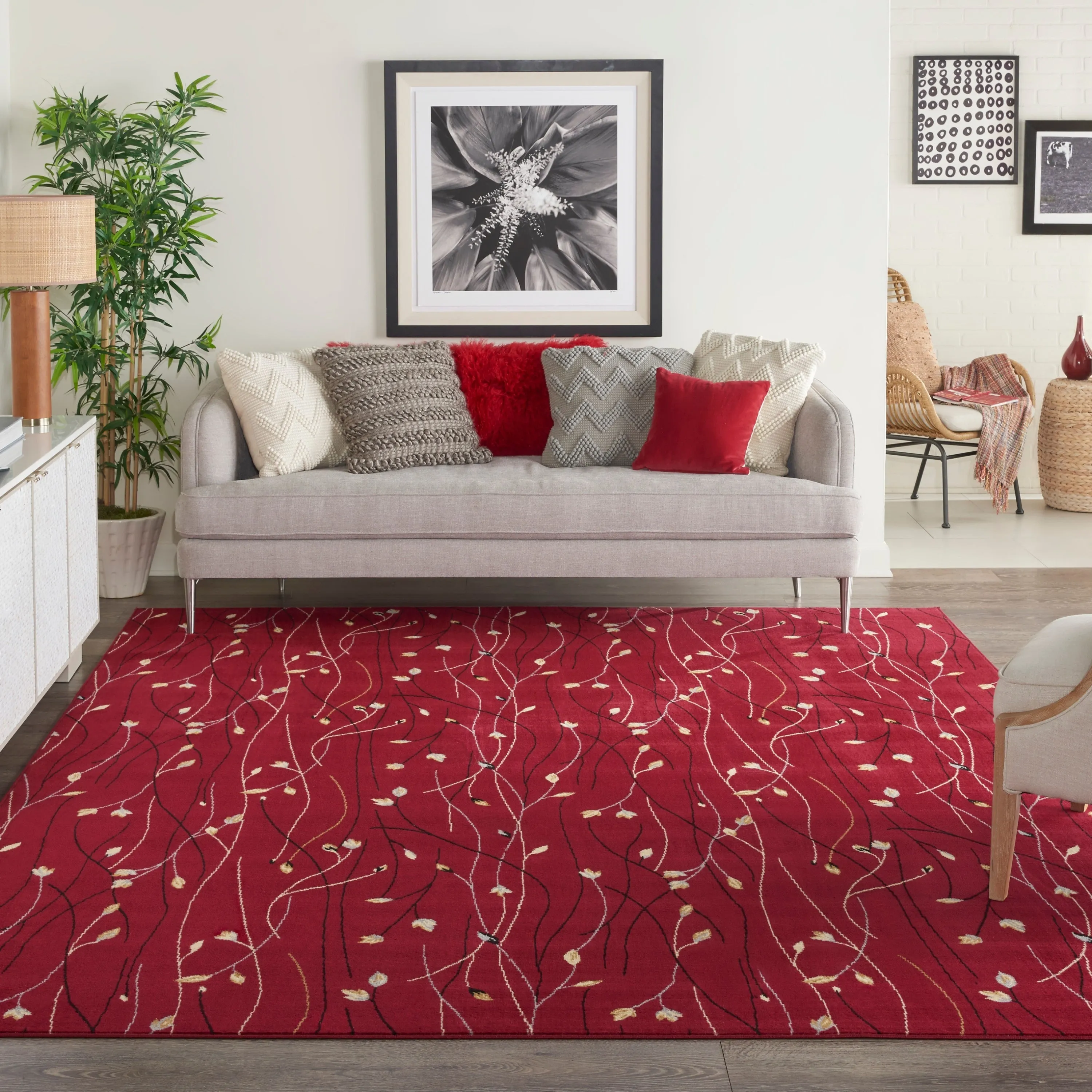 Nourison Grafix Floral Botanical Transitional Area Rug