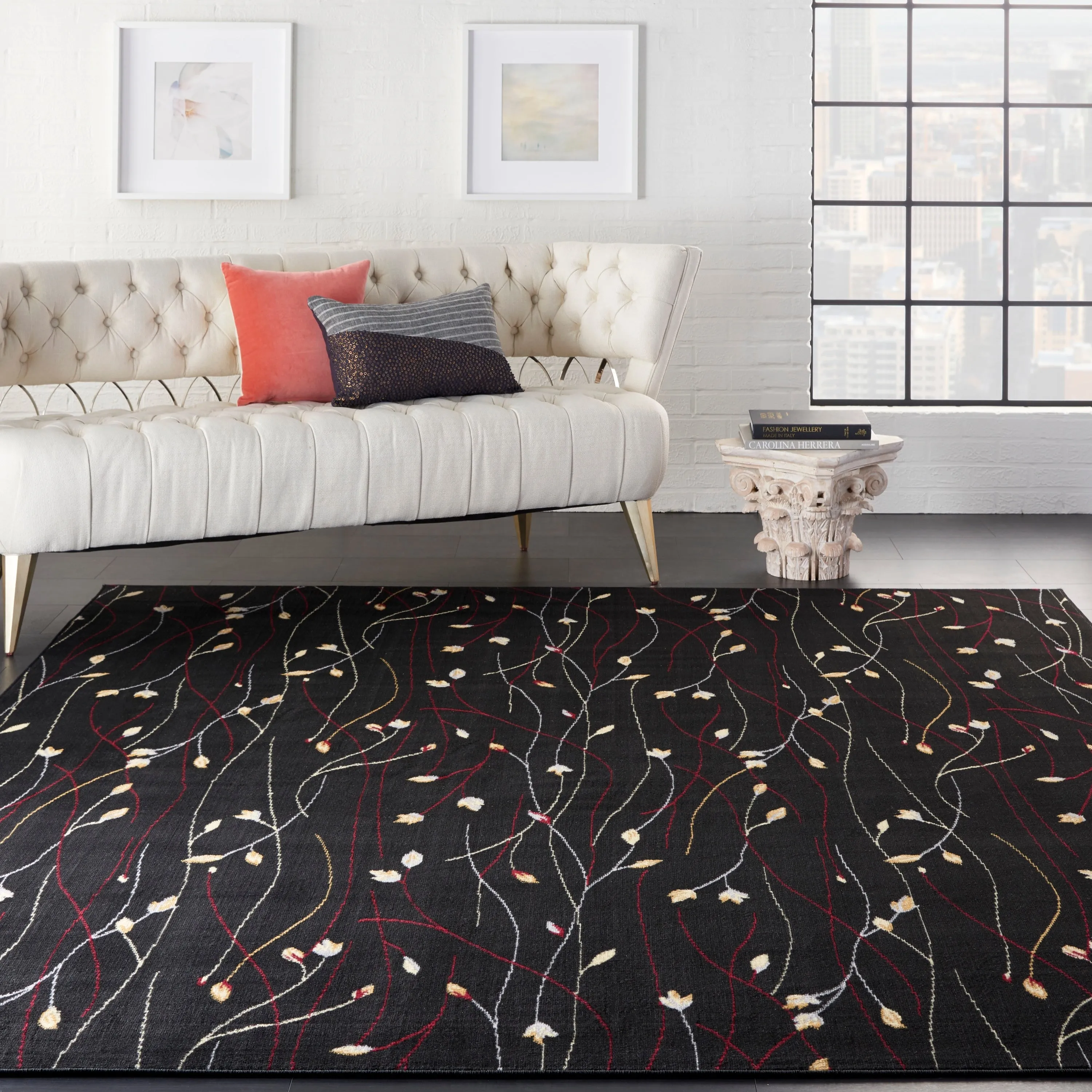 Nourison Grafix Floral Botanical Transitional Area Rug
