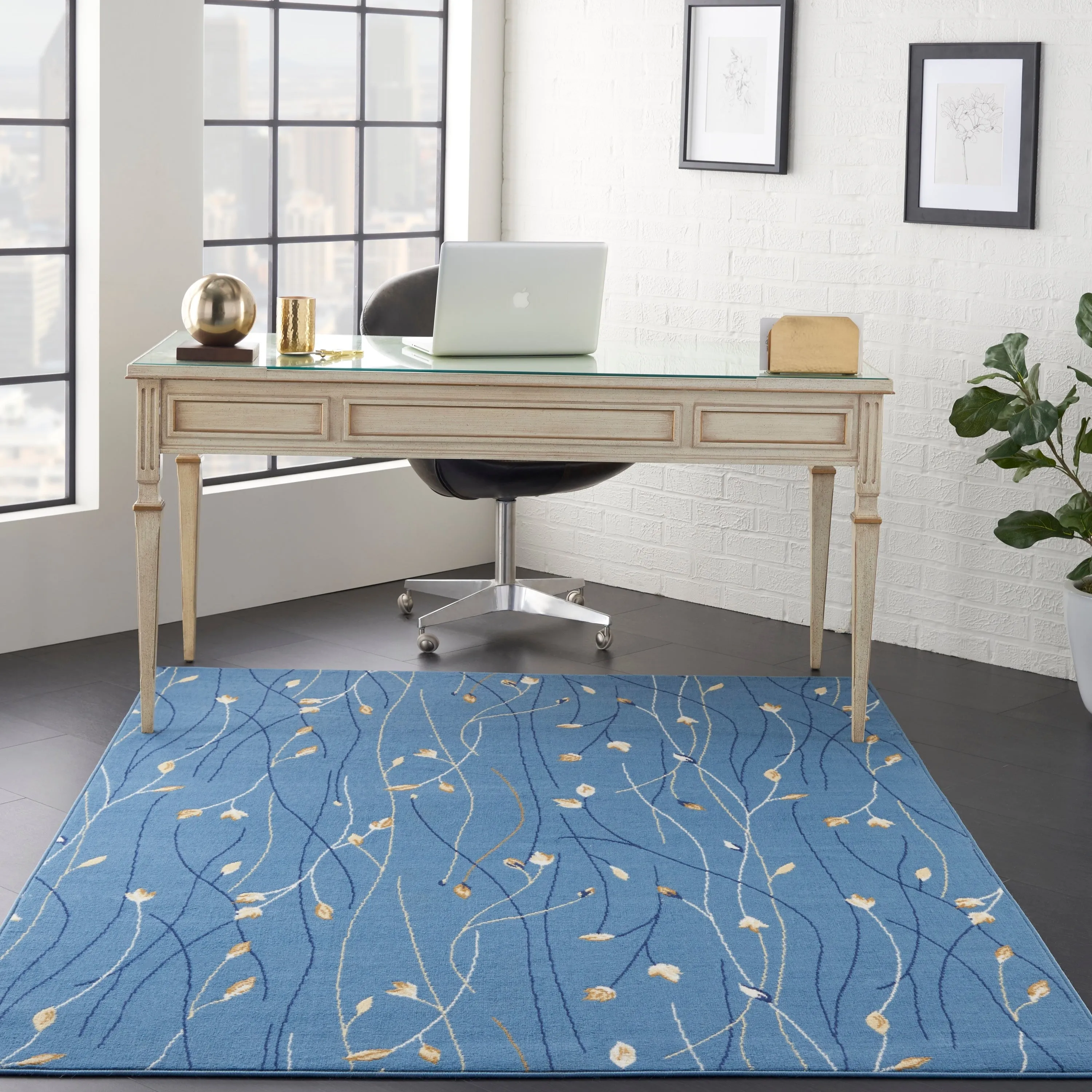 Nourison Grafix Floral Botanical Transitional Area Rug