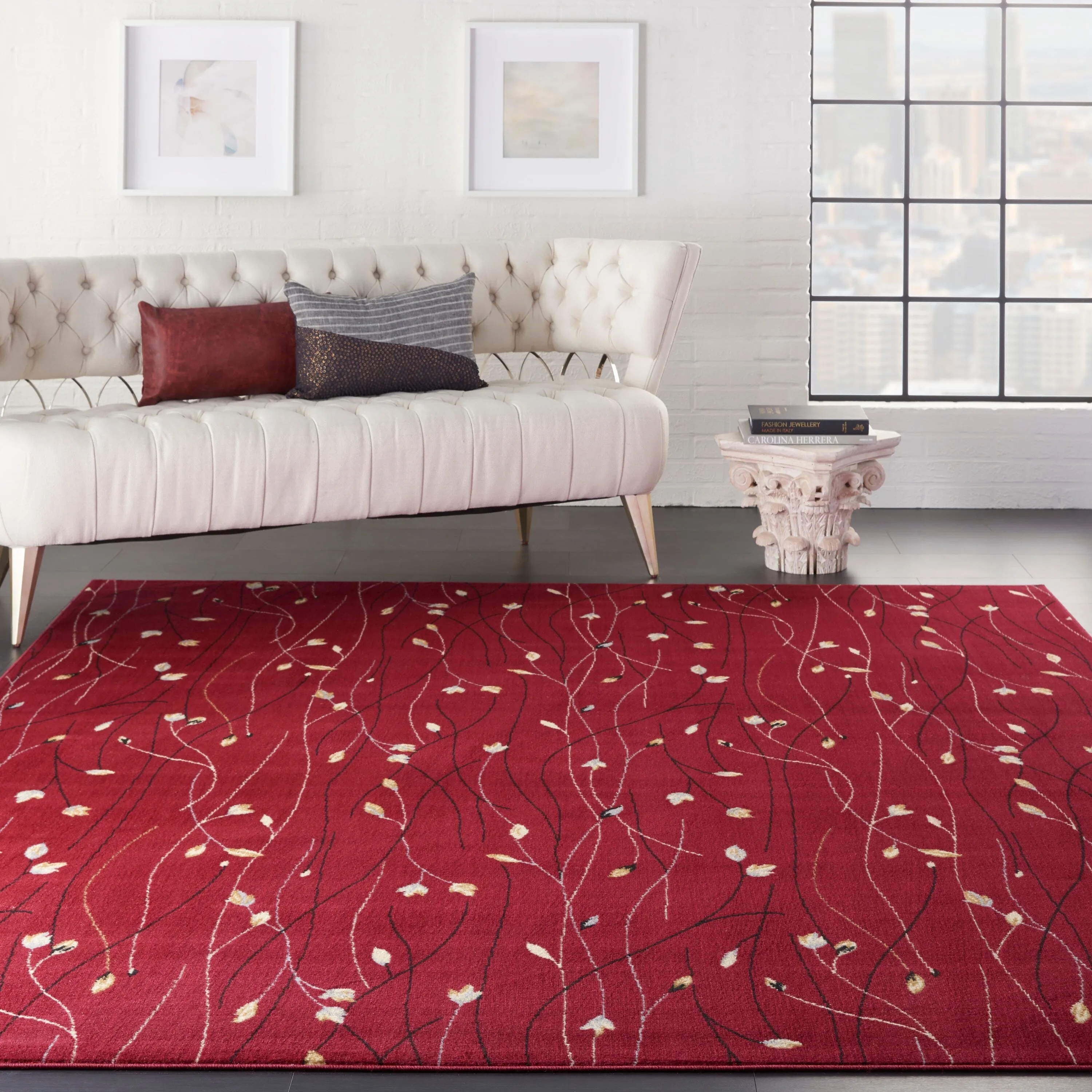 Nourison Grafix Floral Botanical Transitional Area Rug