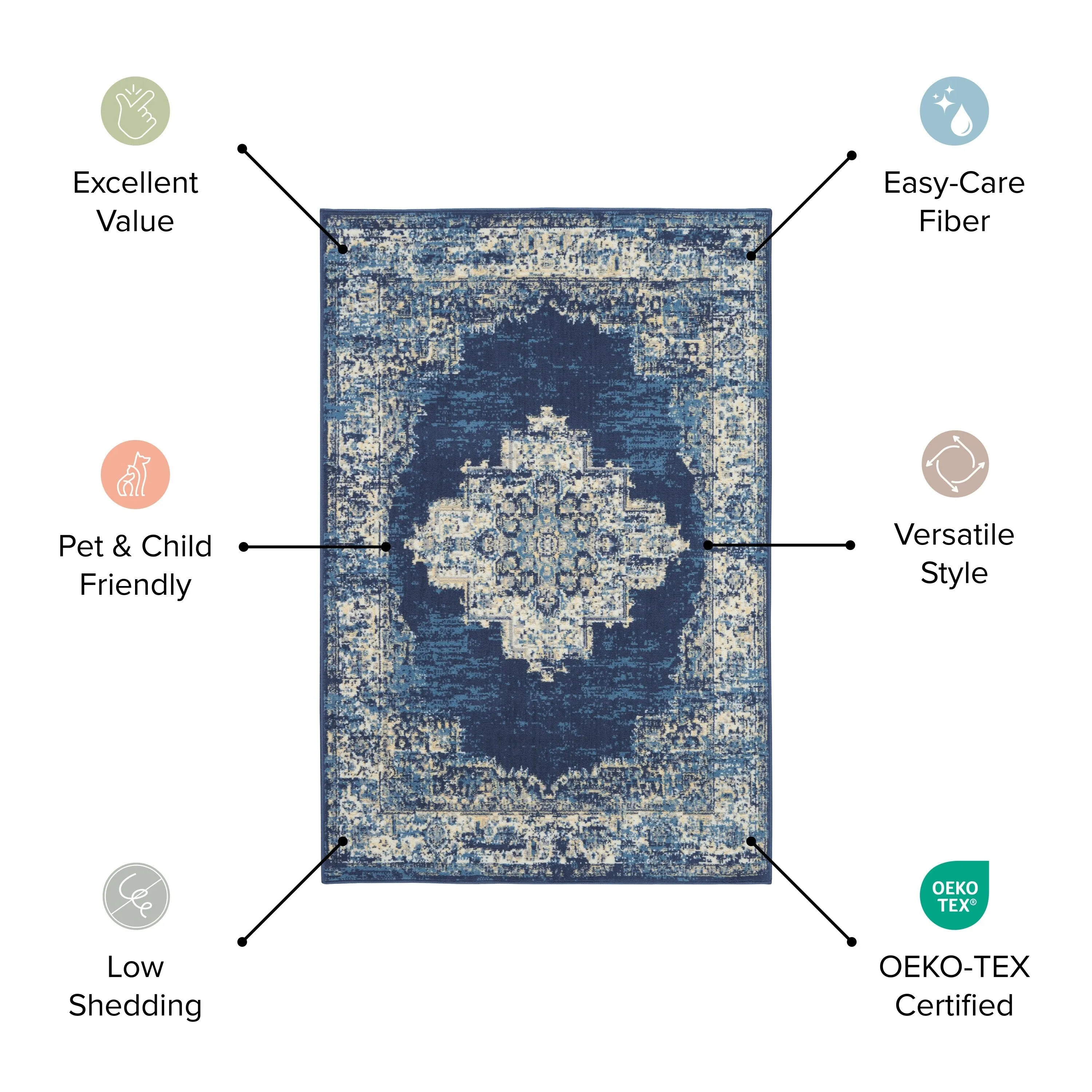 Nourison Grafix Transitional Geometric Abstract Area Rug