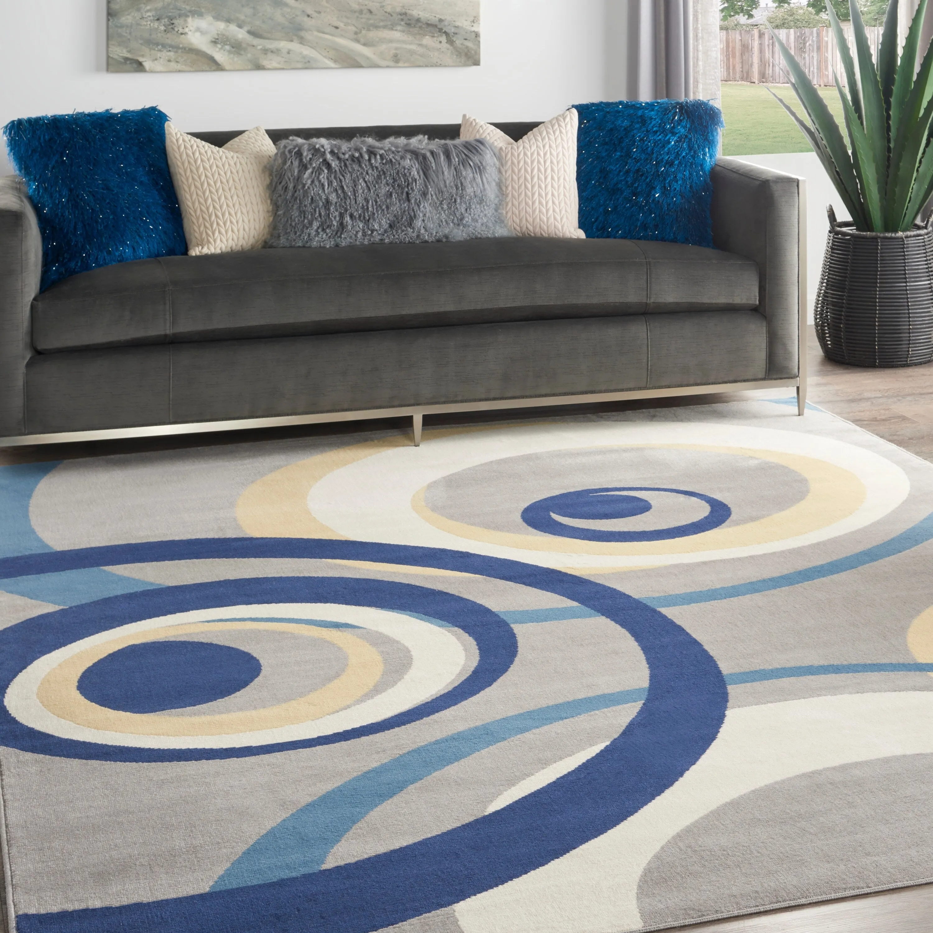 Nourison Grafix Transitional Geometric Abstract Area Rug