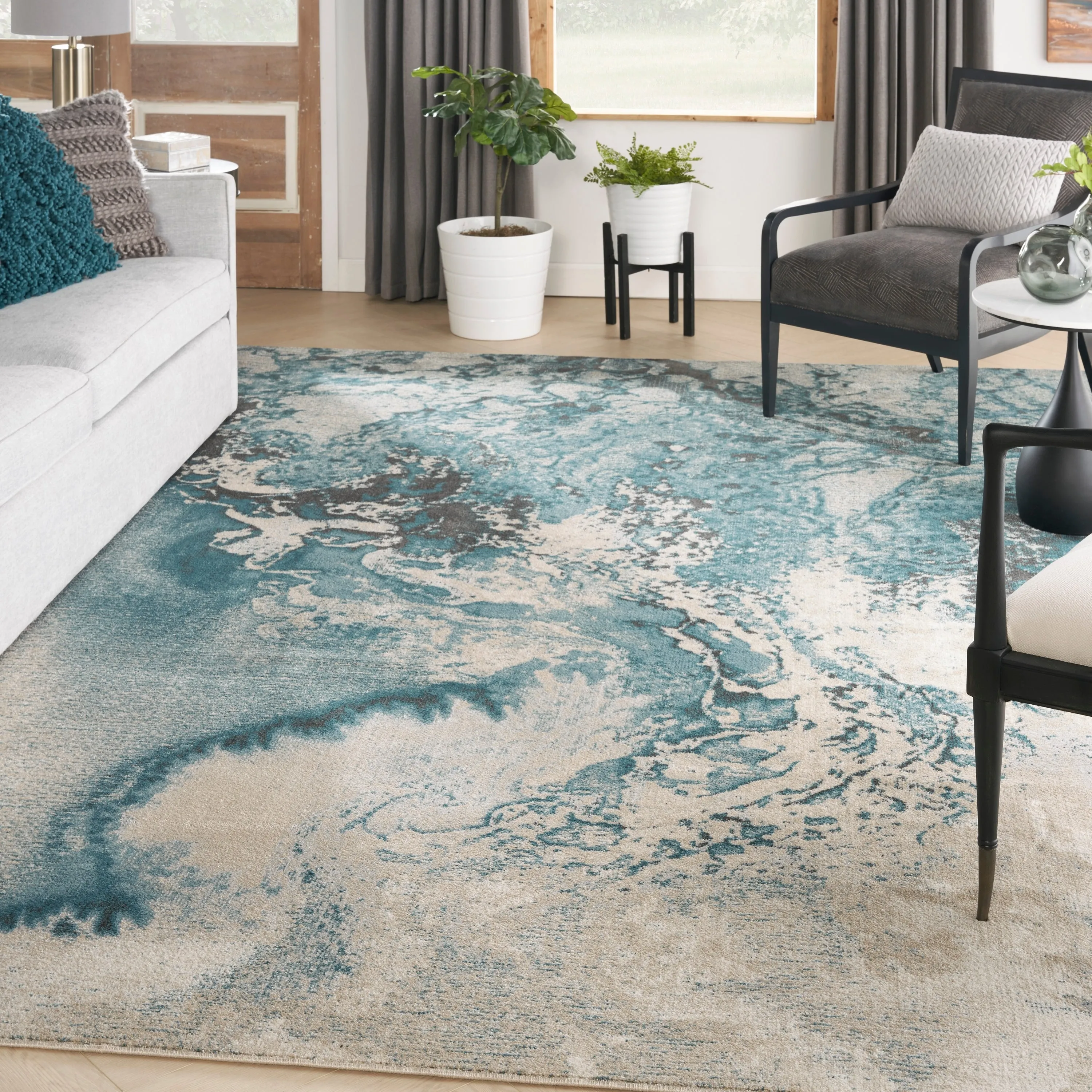 Nourison Maxell Modern Glam Abstract Area Rug
