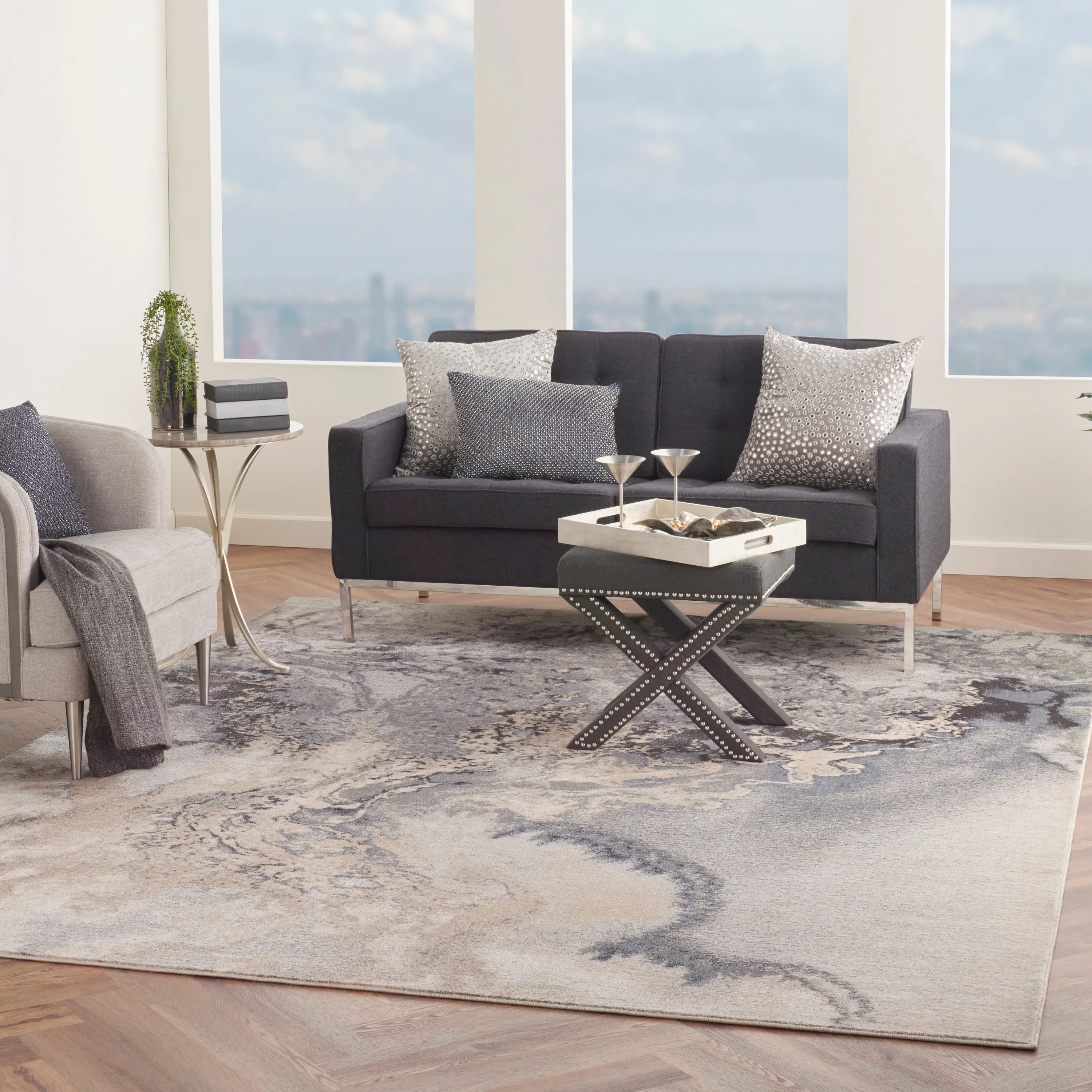 Nourison Maxell Modern Glam Abstract Area Rug