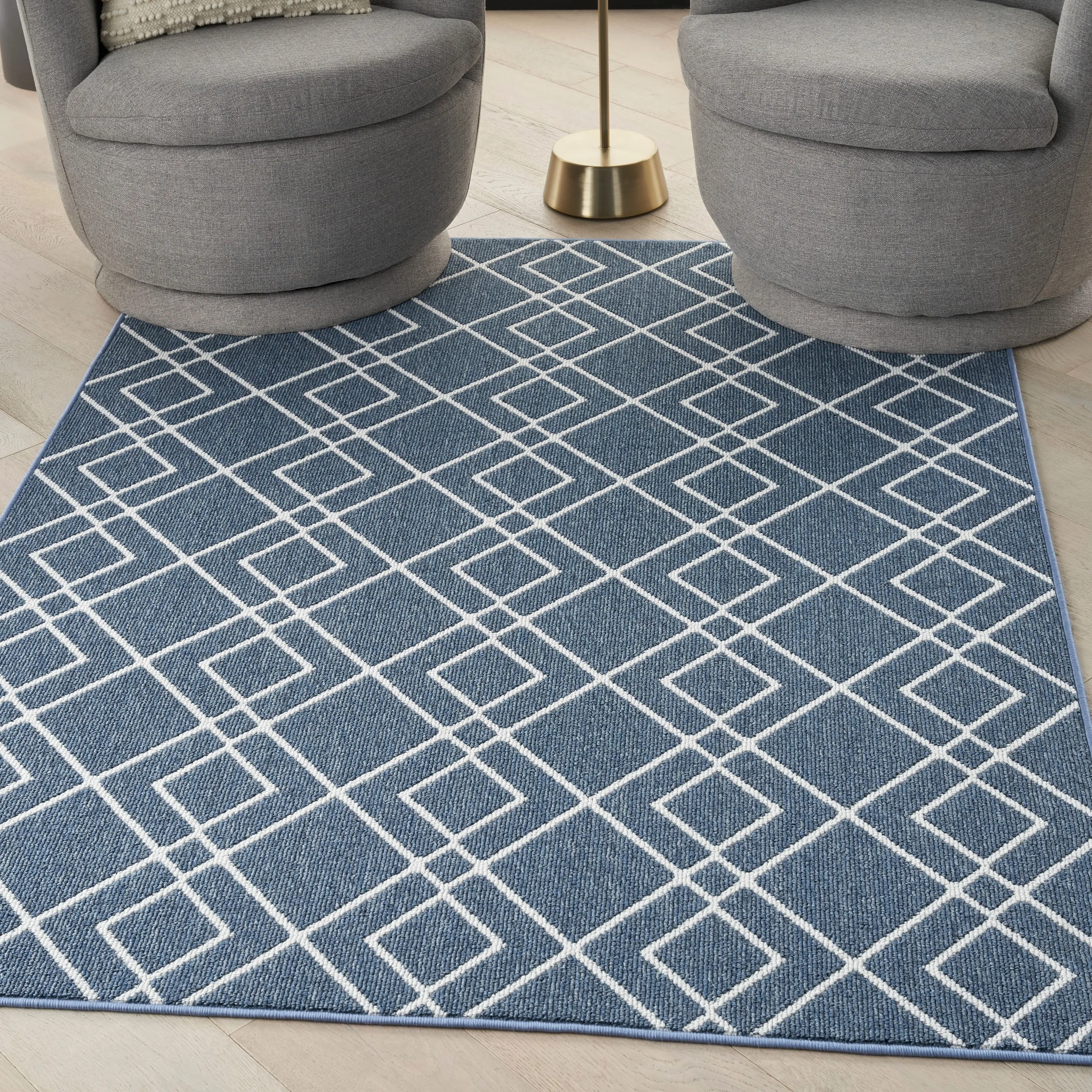 Nourison Modern Lines Diamond Geometric Area Rug